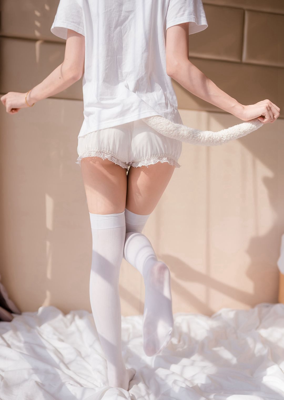 น่ารัก JK ถุงน่องขาว ขนาดใหญ่ Cosplay สวัสดิการ อิงเทาเมียว สไตล์แมว ถุงน่องขาว ภาพถ่าย