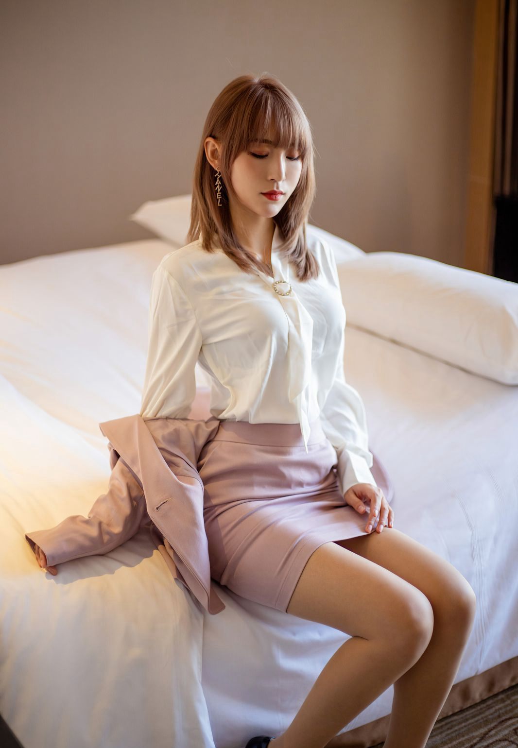 Châu Mộ Hy Fairy: Siêu đẹp đồng phục quyến rũ, tất thịt không nội y, gợi cảm cho fan mông, phúc lợi ảnh HD