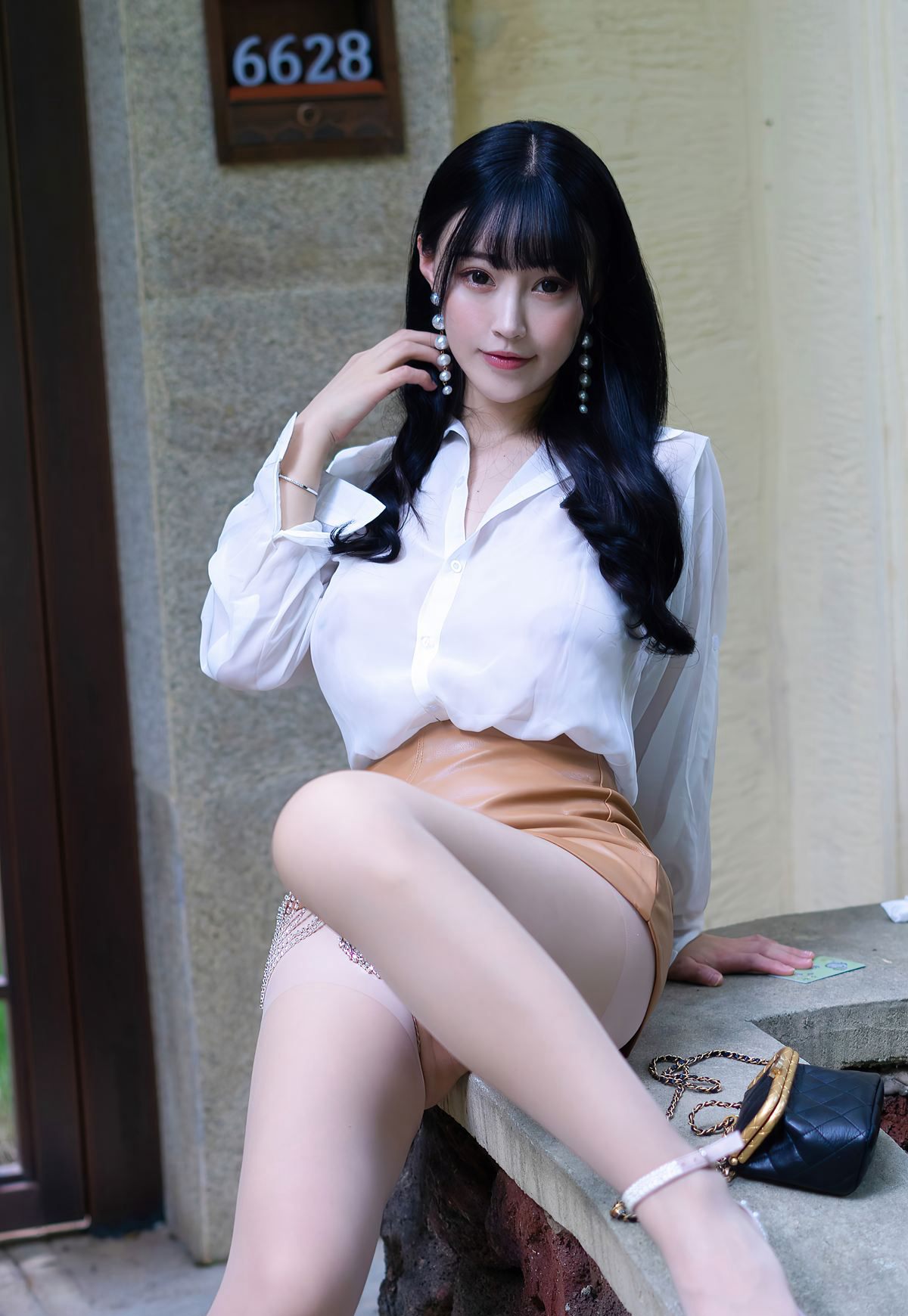 朱可兒2020豐滿美腿肉絲襪高跟性感制服誘惑