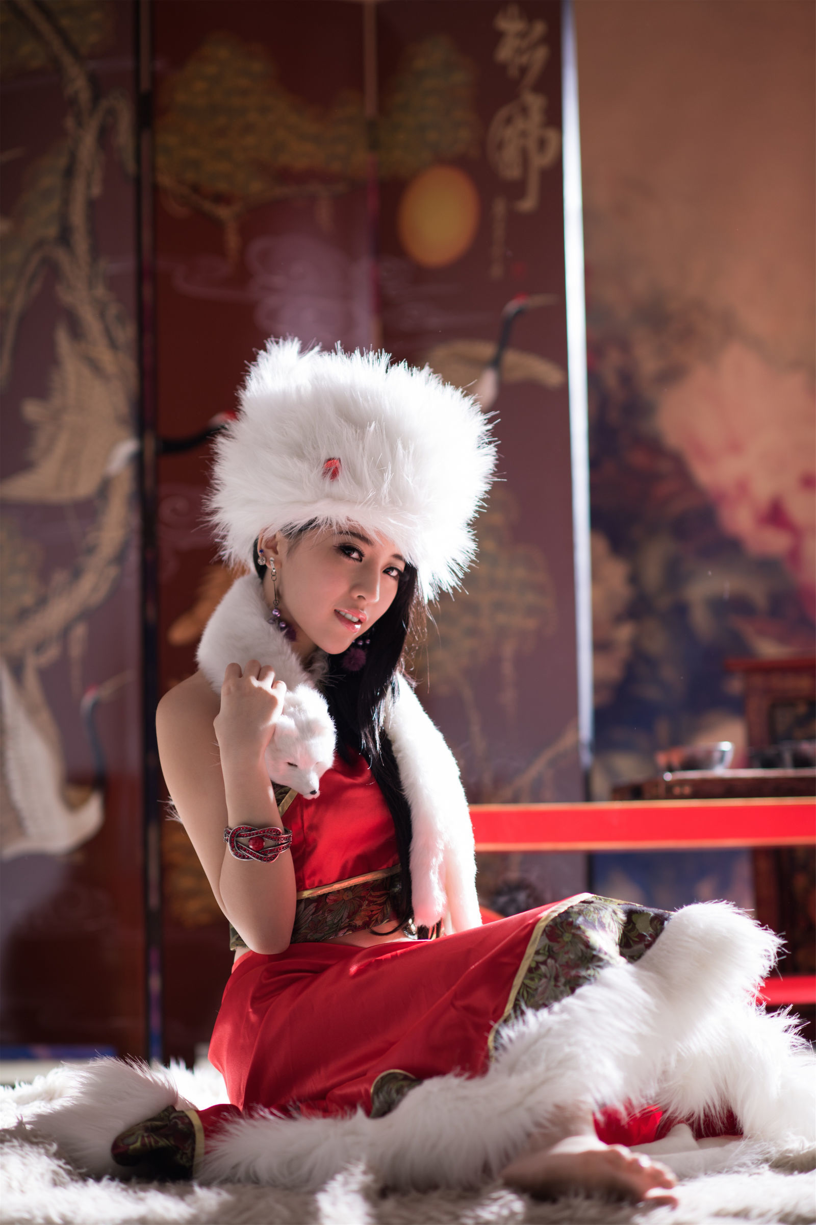 Người đẹp Đài Loan] Nữ thần Otaku Trương Sở Man - Giáng sinh phong cách Trung Quốc Cầm Nhị Bành