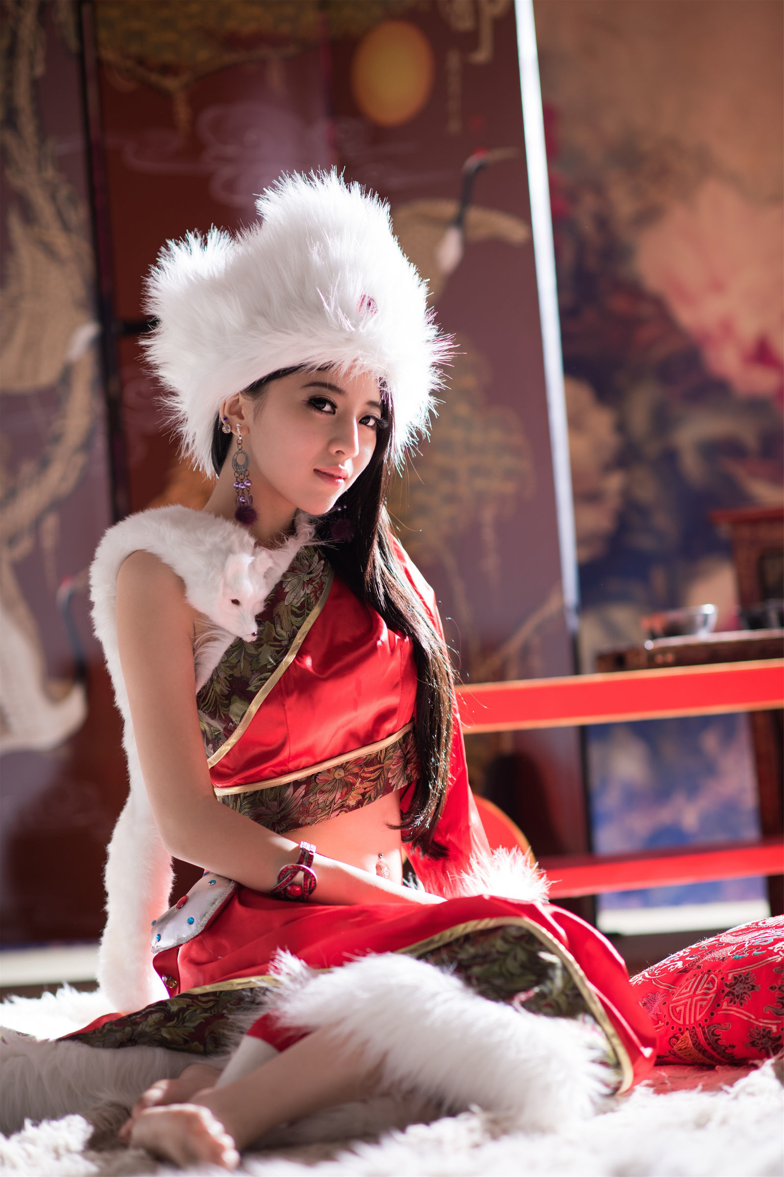 Người đẹp Đài Loan] Nữ thần Otaku Trương Sở Man - Giáng sinh phong cách Trung Quốc Cầm Nhị Bành