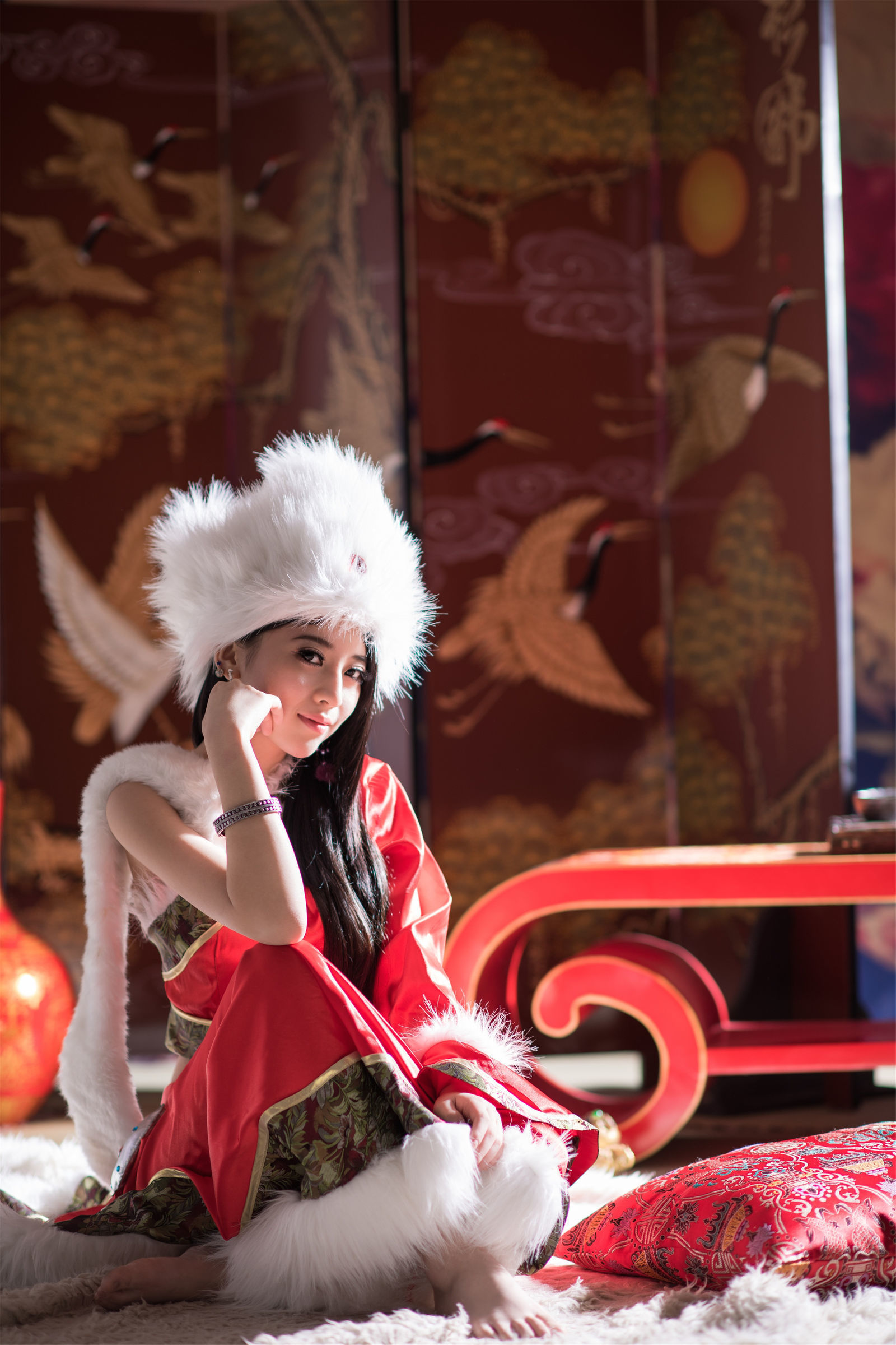 Người đẹp Đài Loan] Nữ thần Otaku Trương Sở Man - Giáng sinh phong cách Trung Quốc Cầm Nhị Bành