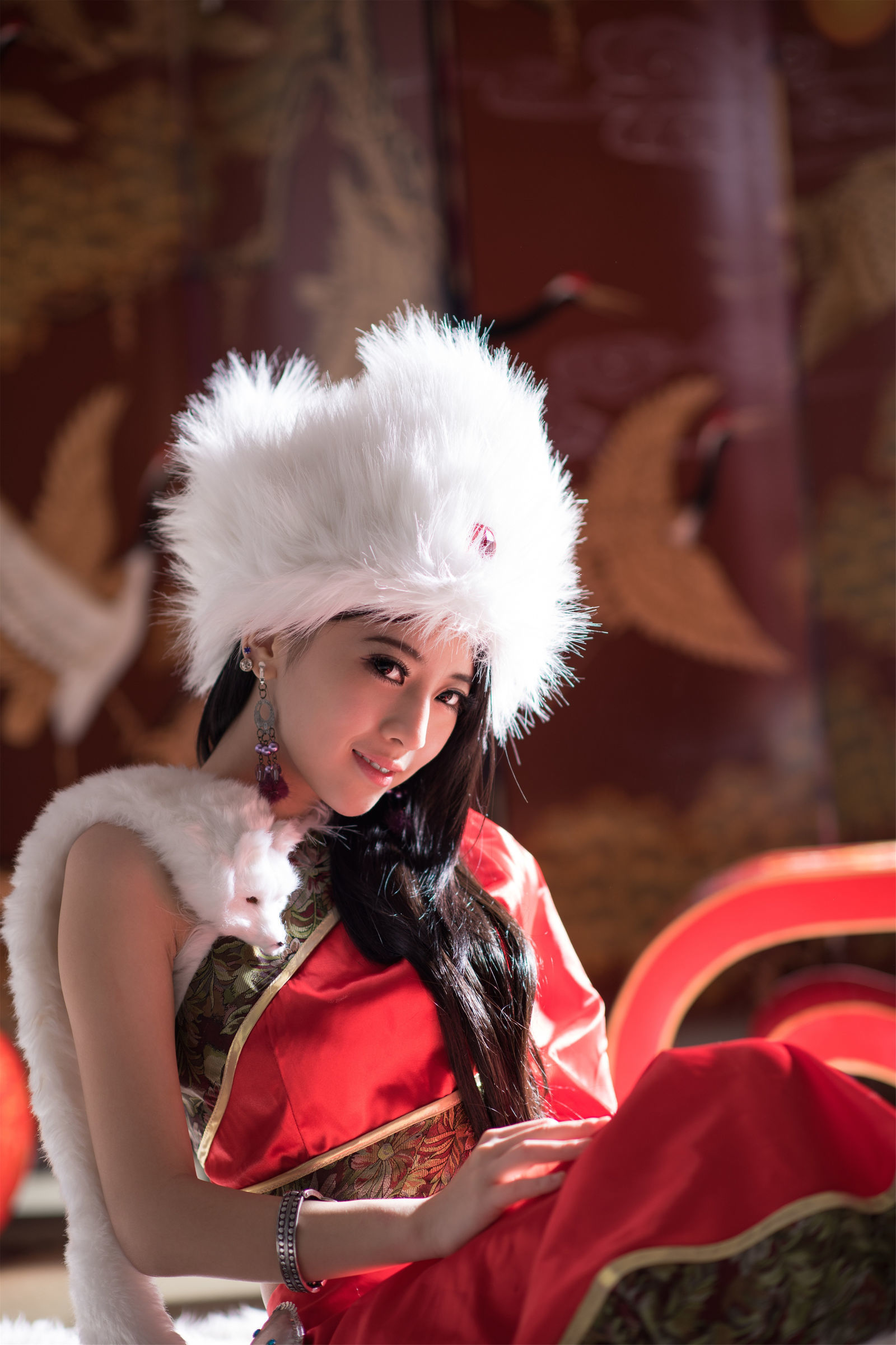 Người đẹp Đài Loan] Nữ thần Otaku Trương Sở Man - Giáng sinh phong cách Trung Quốc Cầm Nhị Bành