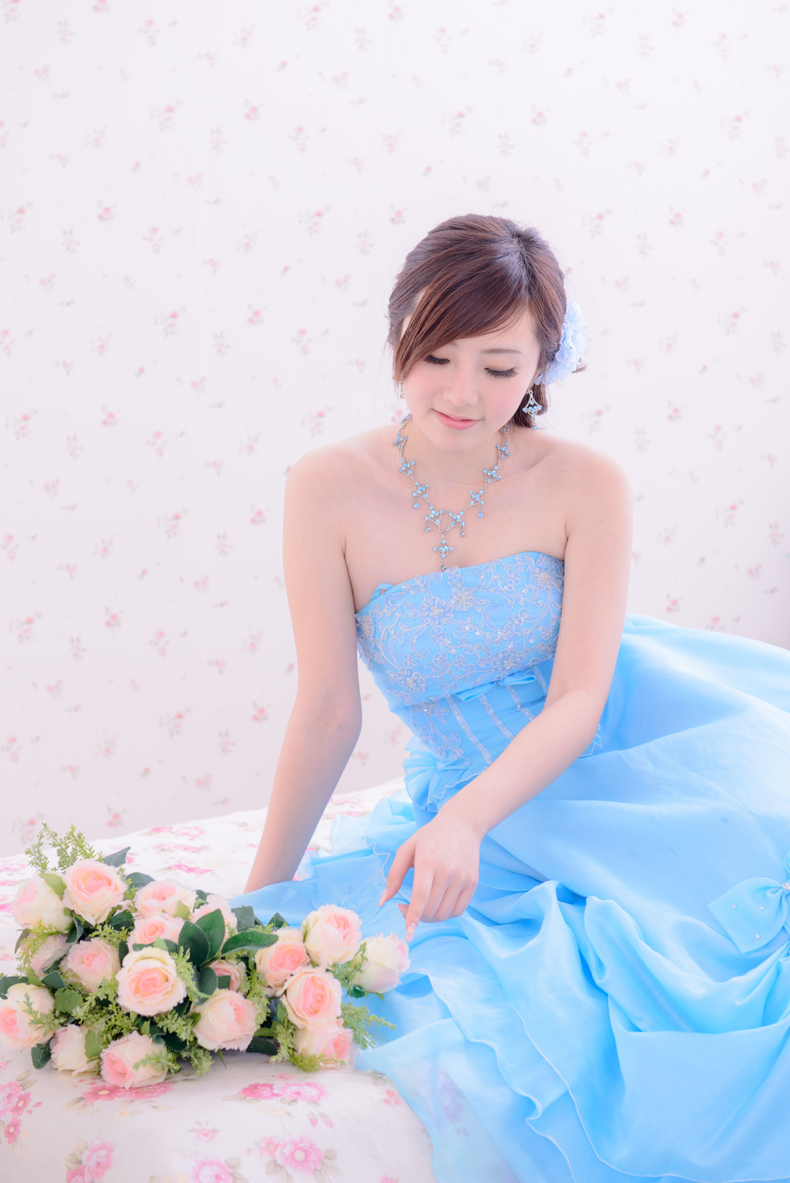 Người đẹp Đài Loan] Trần Tư Anh Bộ sưu tập ảnh cưới váy cưới màu xanh trắng