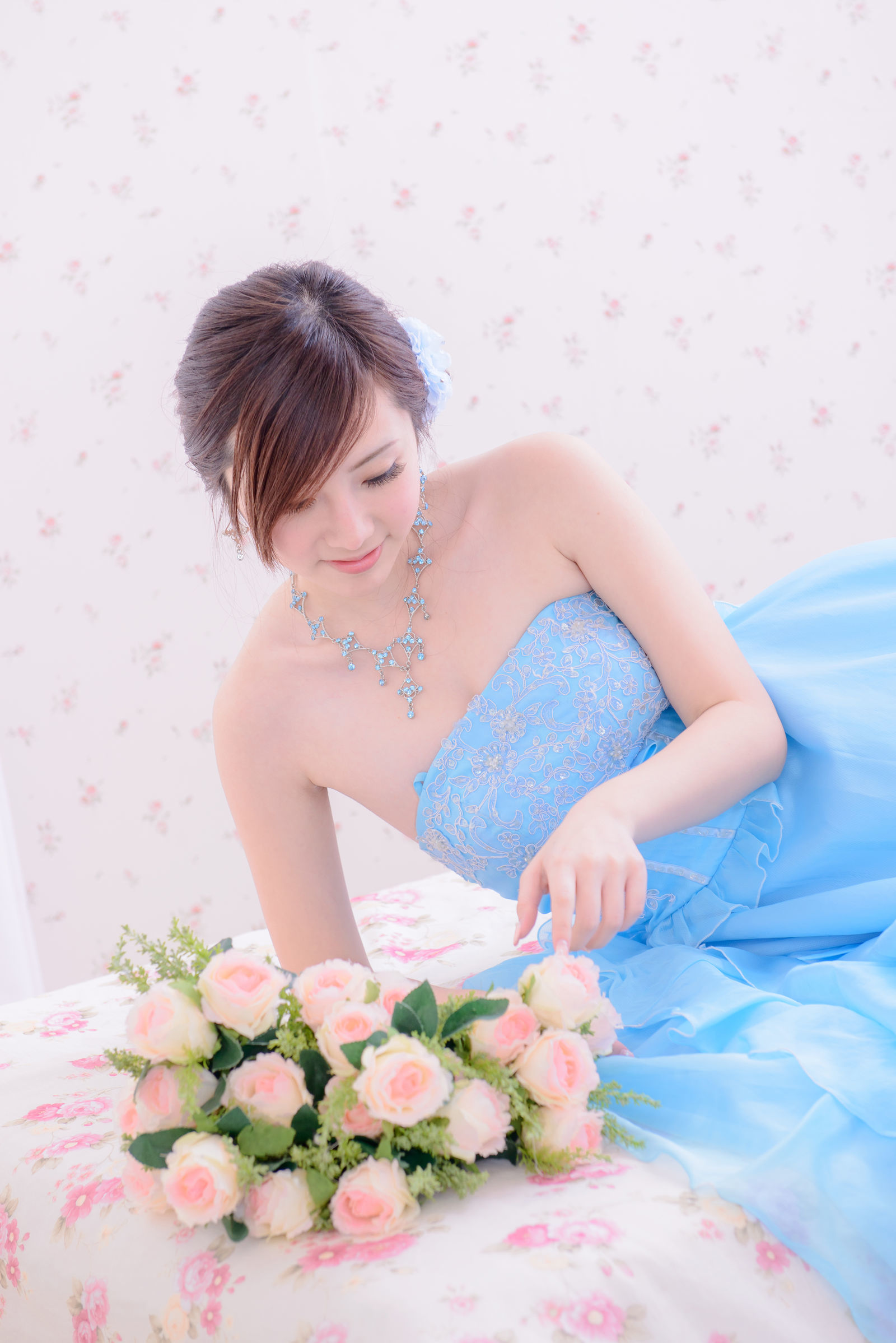 Người đẹp Đài Loan] Trần Tư Anh Bộ sưu tập ảnh cưới váy cưới màu xanh trắng