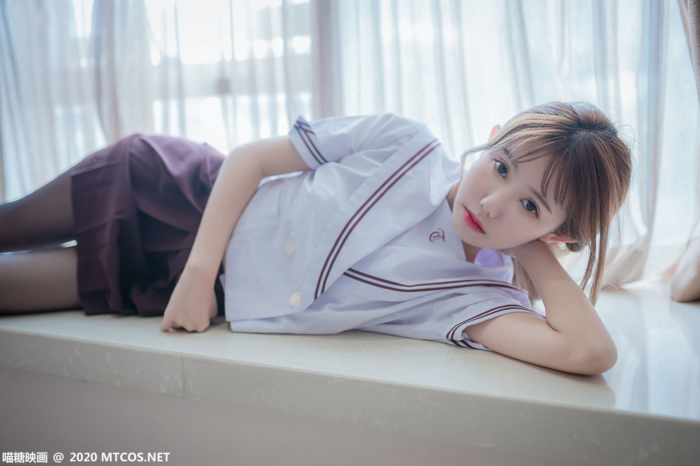 เมียวตั่งยี้หฺวี] JKL.015 กระโปรงสีเทา JK ชุดนักเรียน