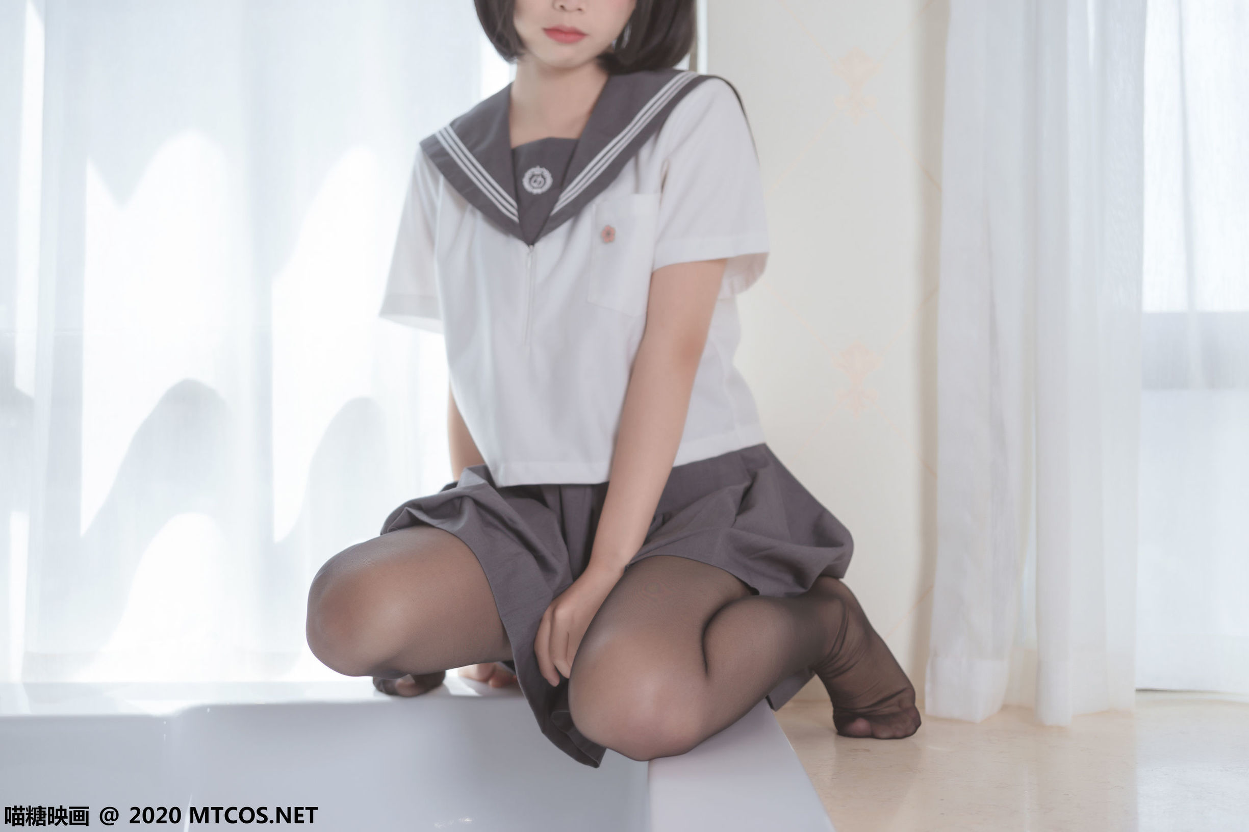เมี่ยวตังเอ็งฮวา] JKL.017 ถุงน่องดำ JK ชุดนักเรียน