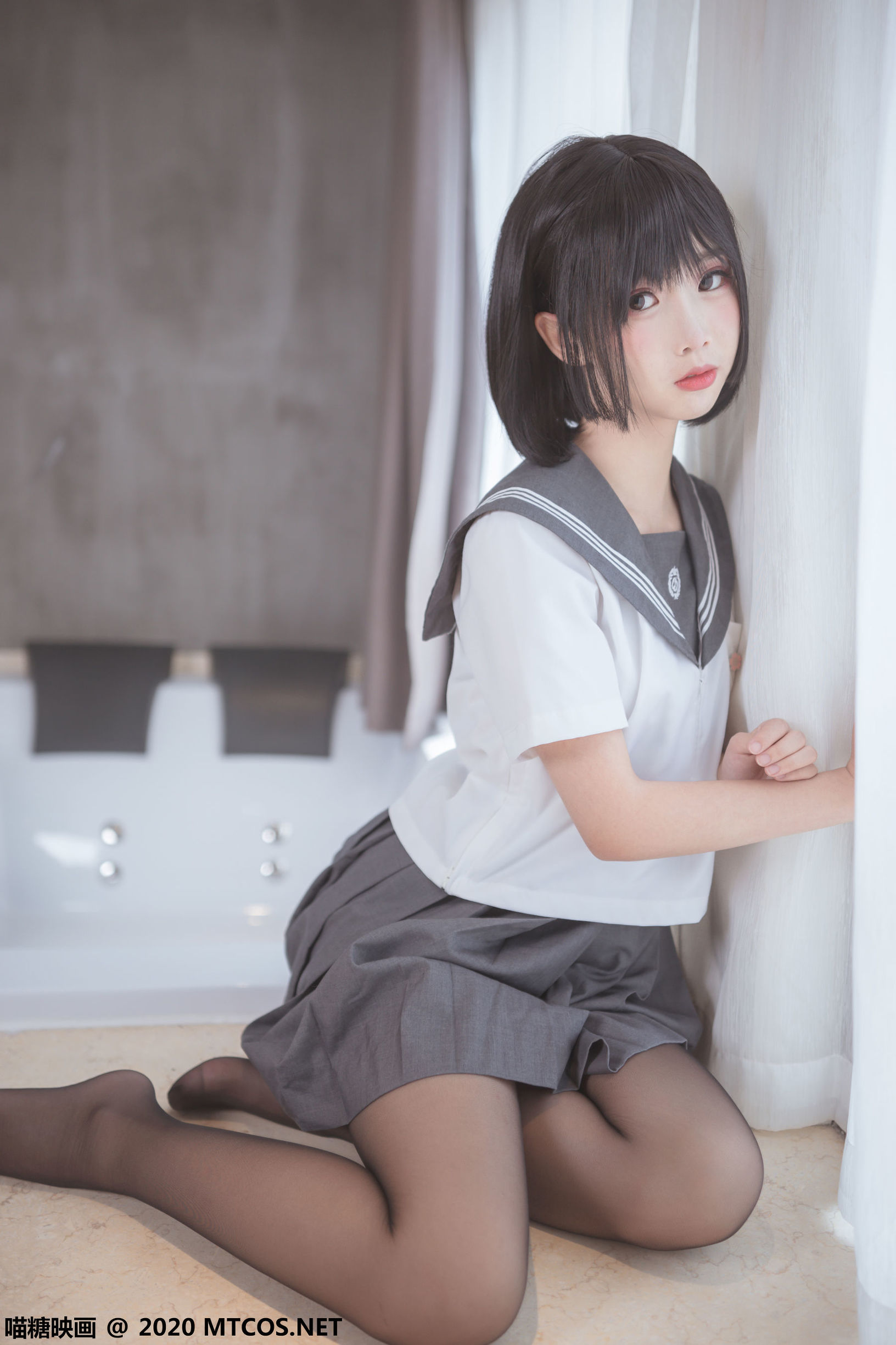 เมี่ยวตังเอ็งฮวา] JKL.017 ถุงน่องดำ JK ชุดนักเรียน