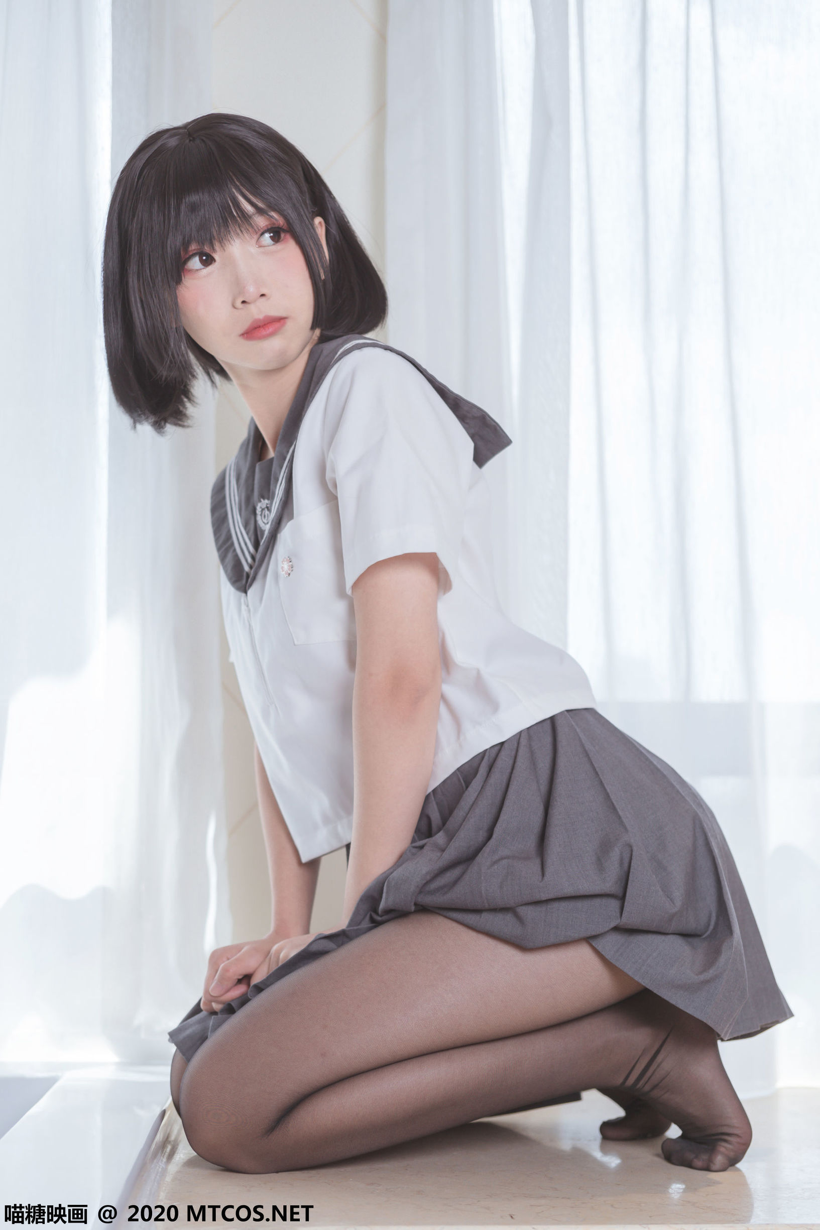 เมี่ยวตังเอ็งฮวา] JKL.017 ถุงน่องดำ JK ชุดนักเรียน