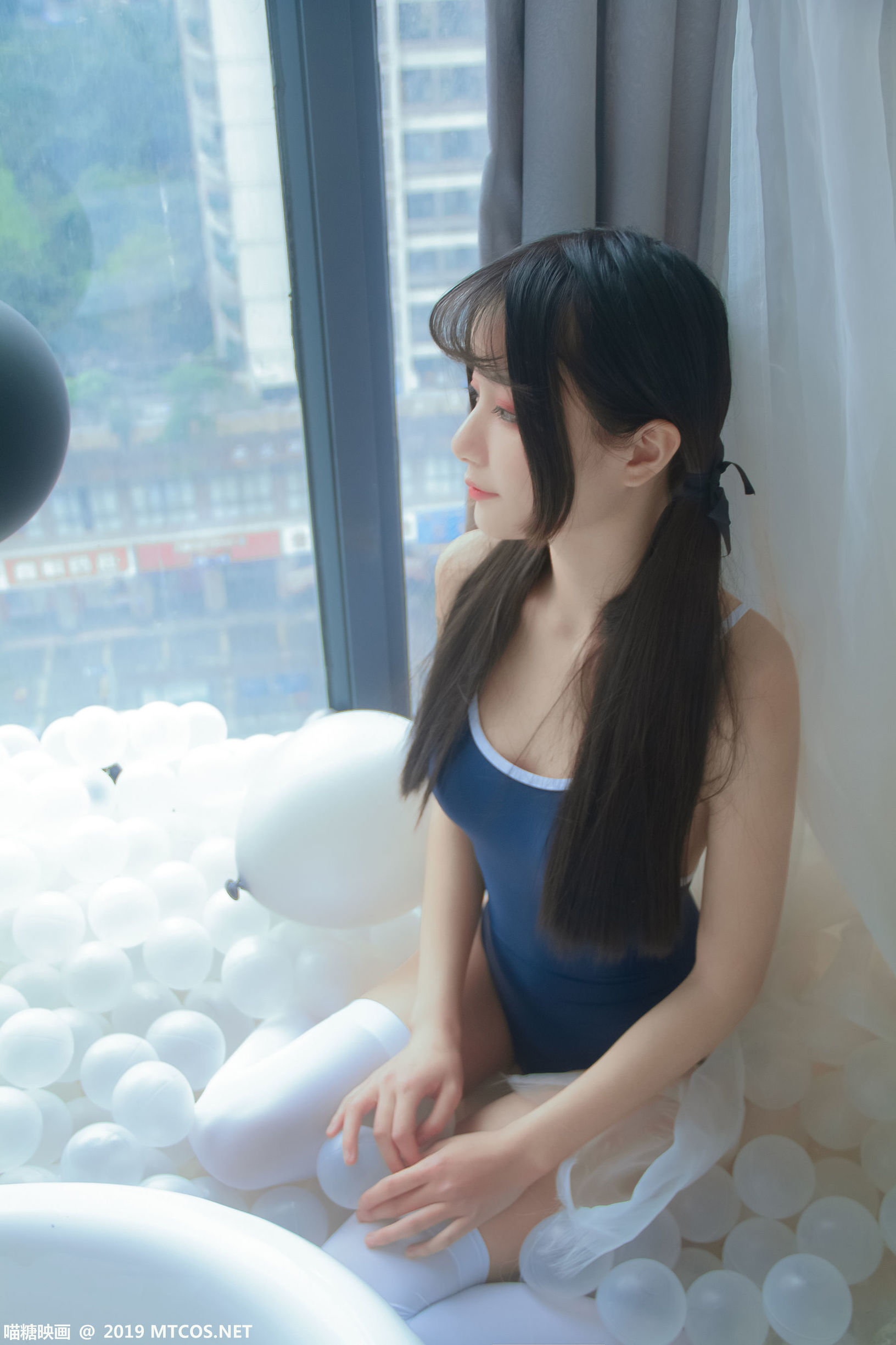 喵糖映画] VOL.046 バブルボールスクール水着