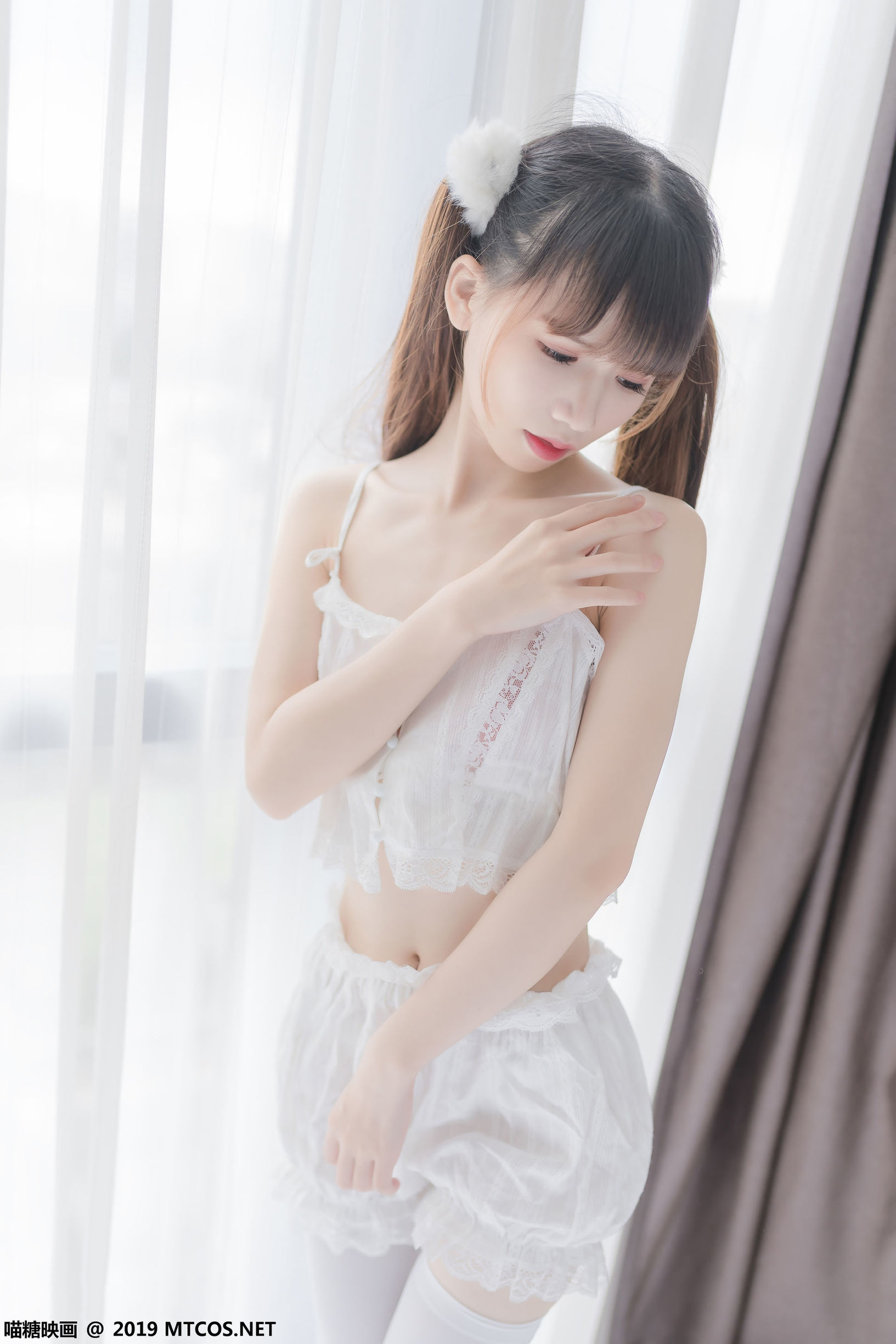 Miao Tang Dian Ying] VOL.065 White Silk Twin Tails
