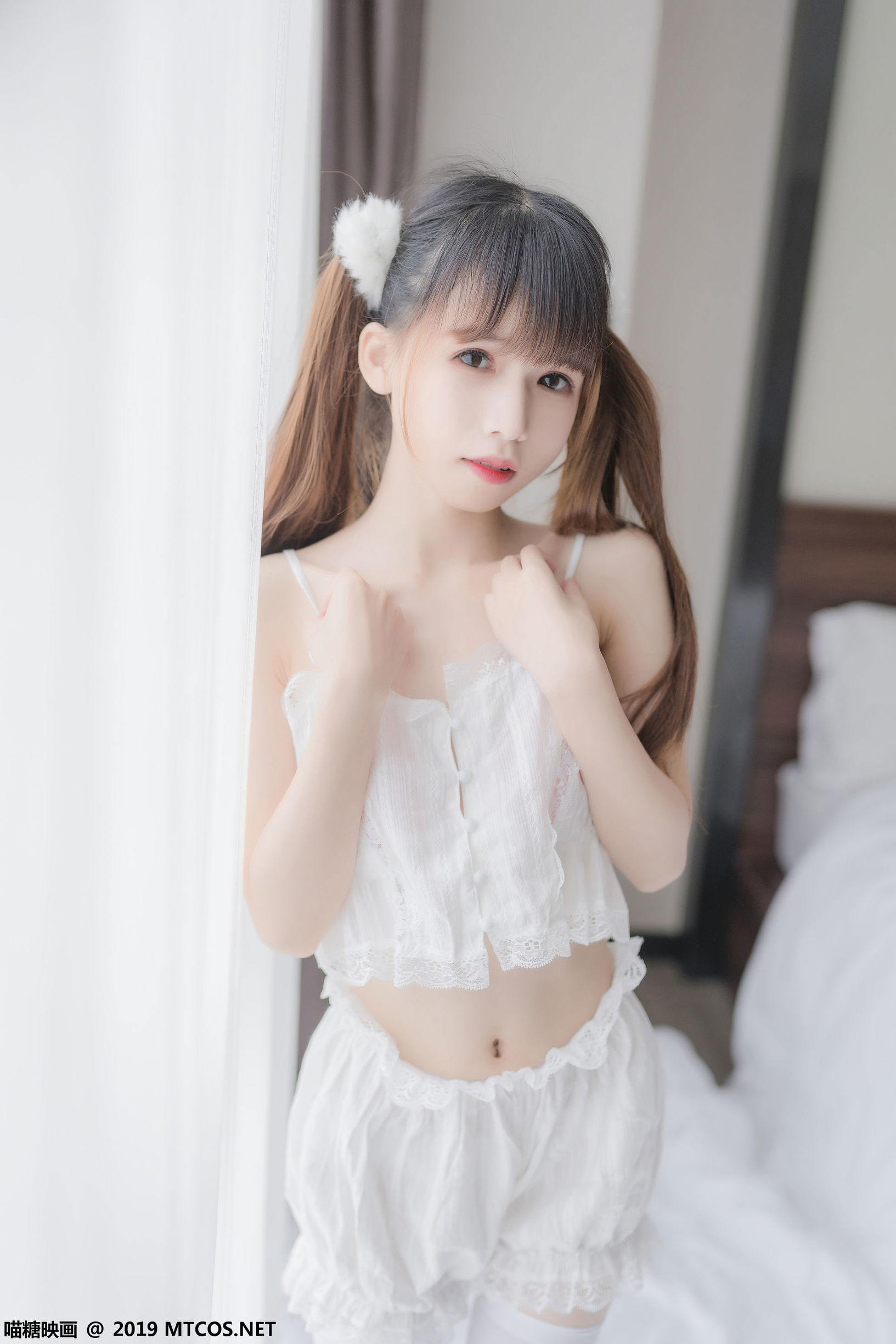 Miao Tang Dian Ying] VOL.065 White Silk Twin Tails