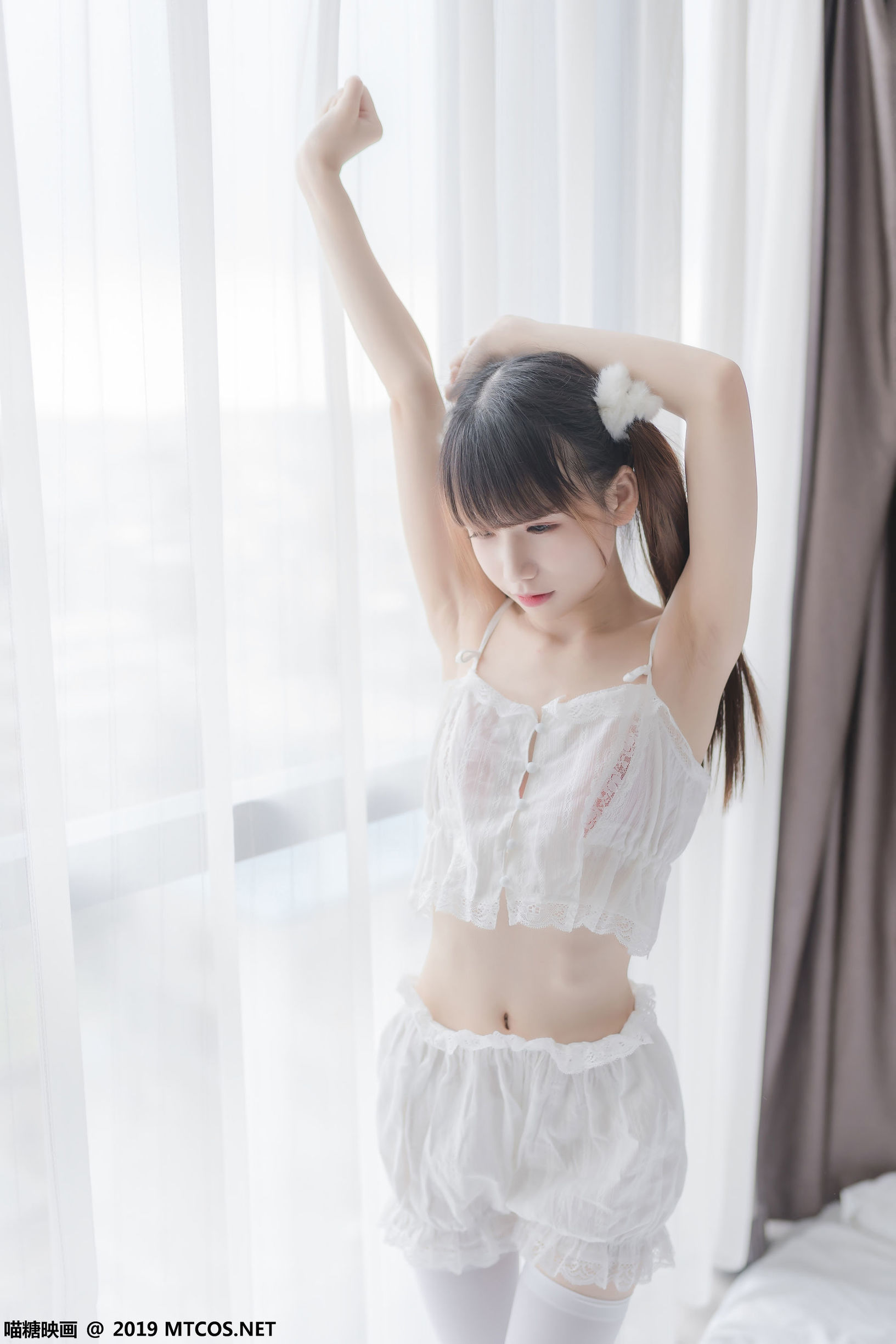 Miao Tang Dian Ying] VOL.065 White Silk Twin Tails