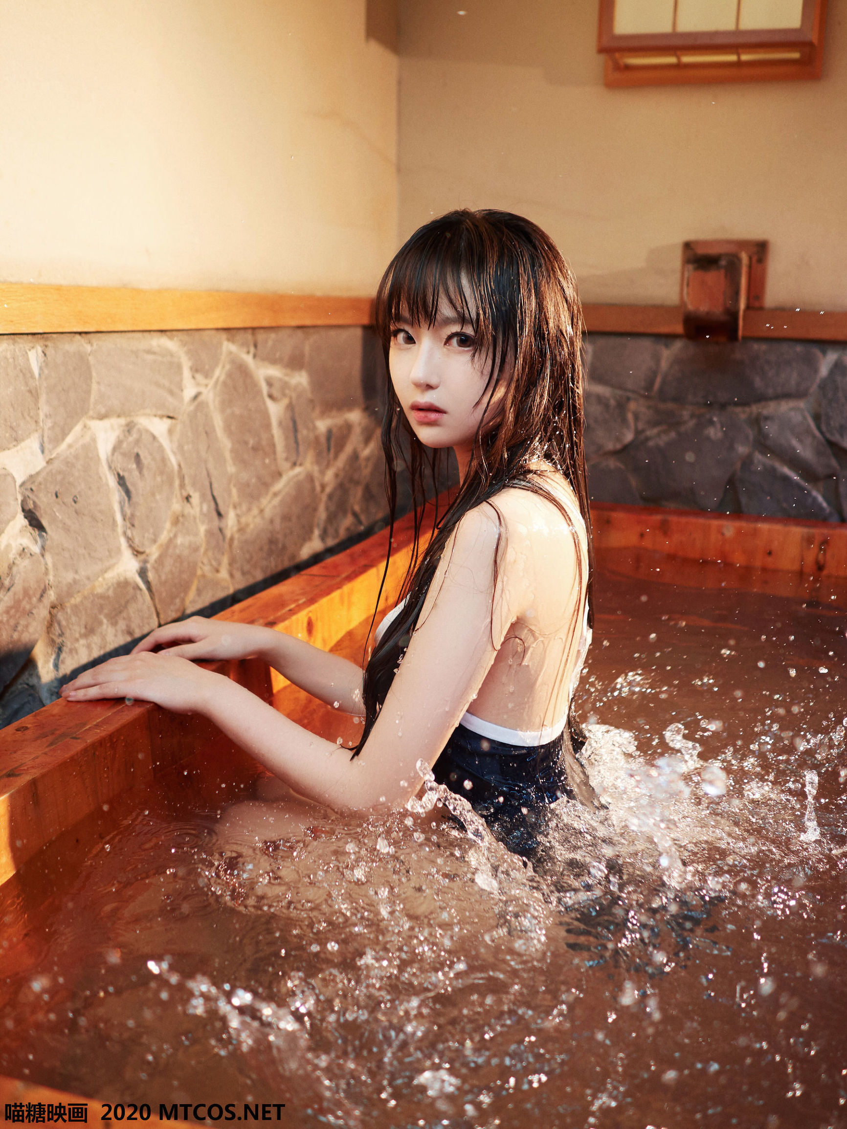 Meow Sugar Film] Vol. 144: School Swimsuit Hot Spring