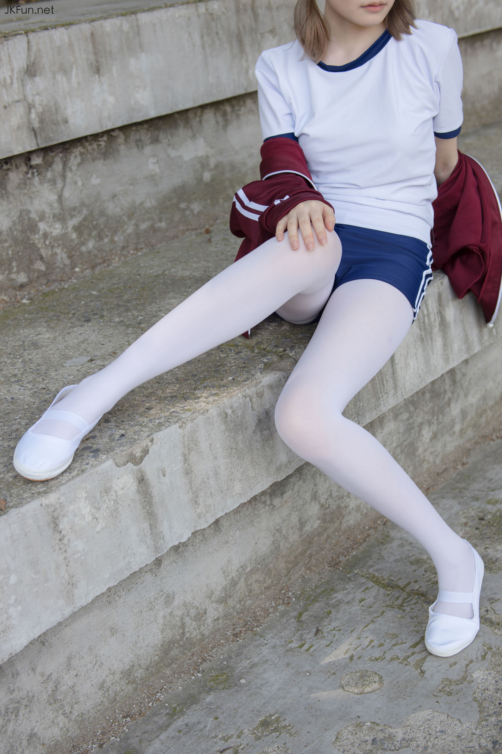 Sen Luo Consortium] Aika 80D White Silk Outdoor Gymnastic Uniform