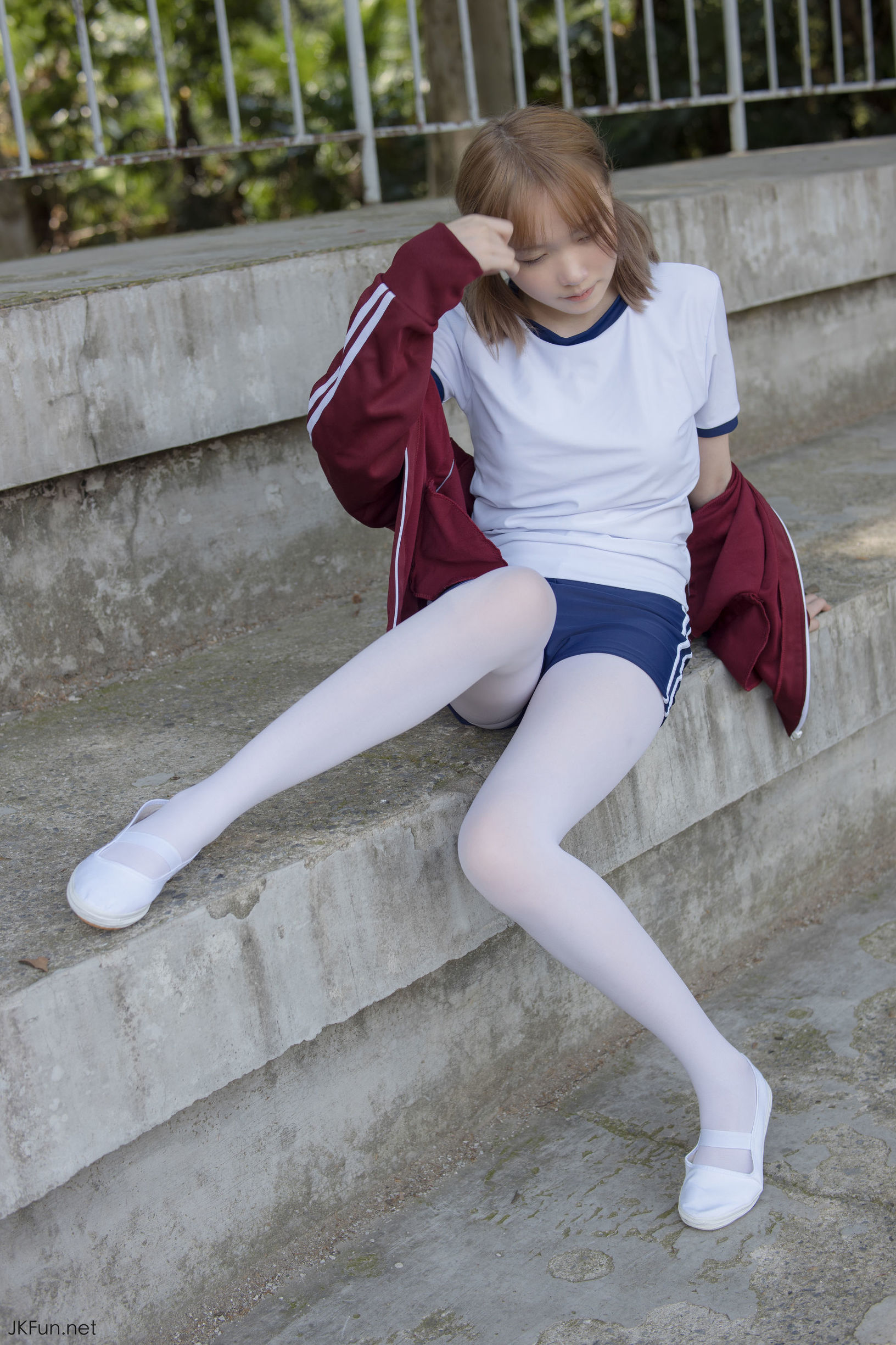 Sen Luo Consortium] Aika 80D White Silk Outdoor Gymnastic Uniform