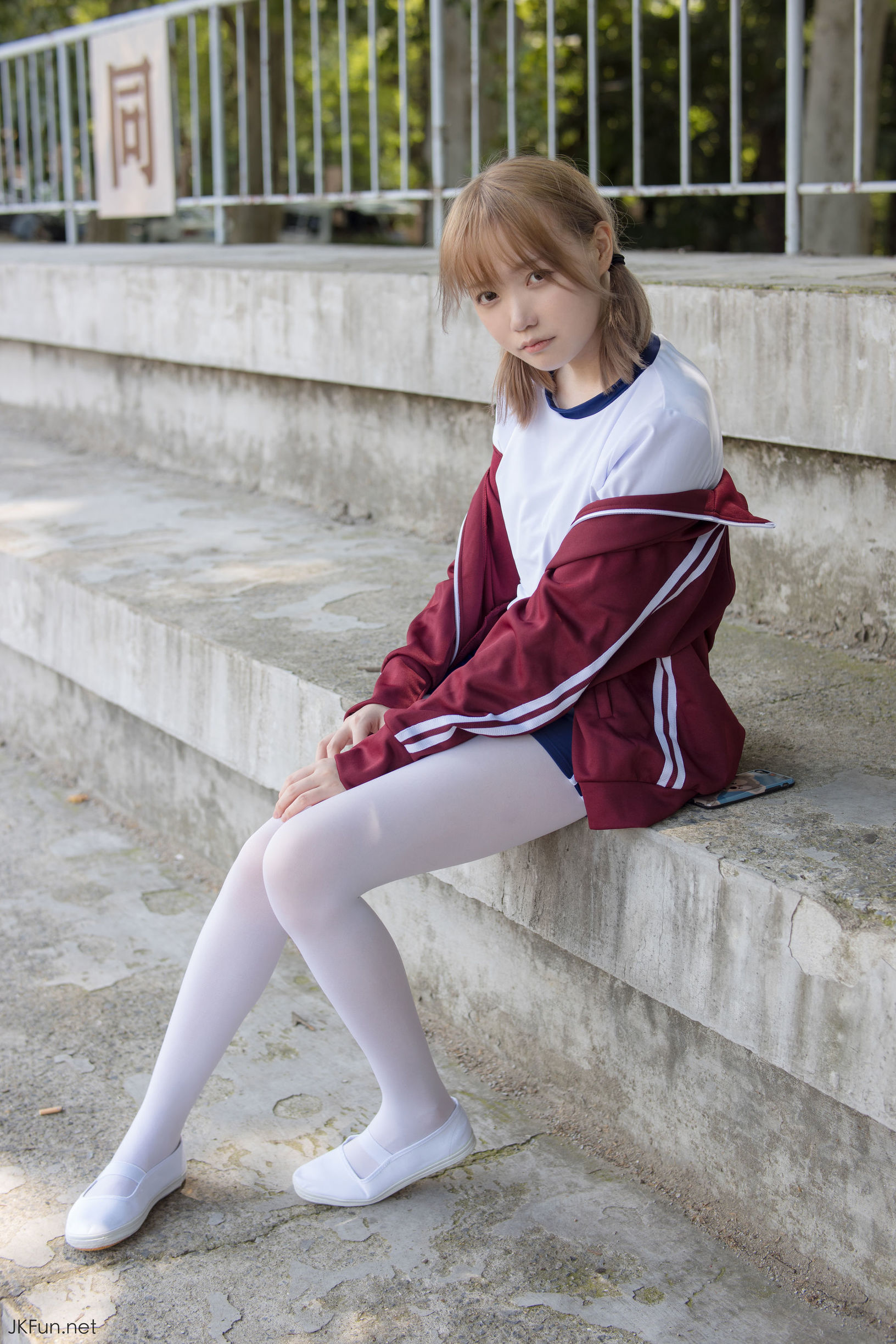 Sen Luo Consortium] Aika 80D White Silk Outdoor Gymnastic Uniform