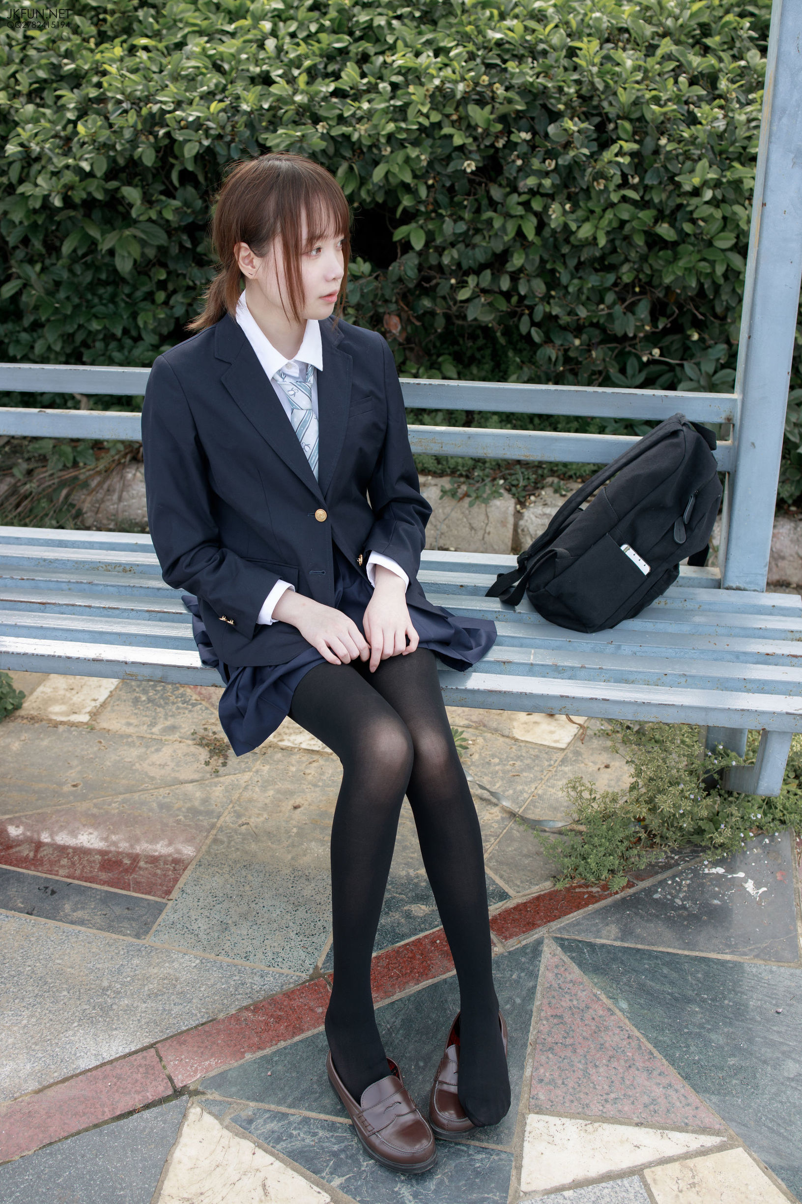 เซนโลไคทวน] JKFUN-006 ไอคา สไตล์ญี่ปุ่น ถุงน่องดำ