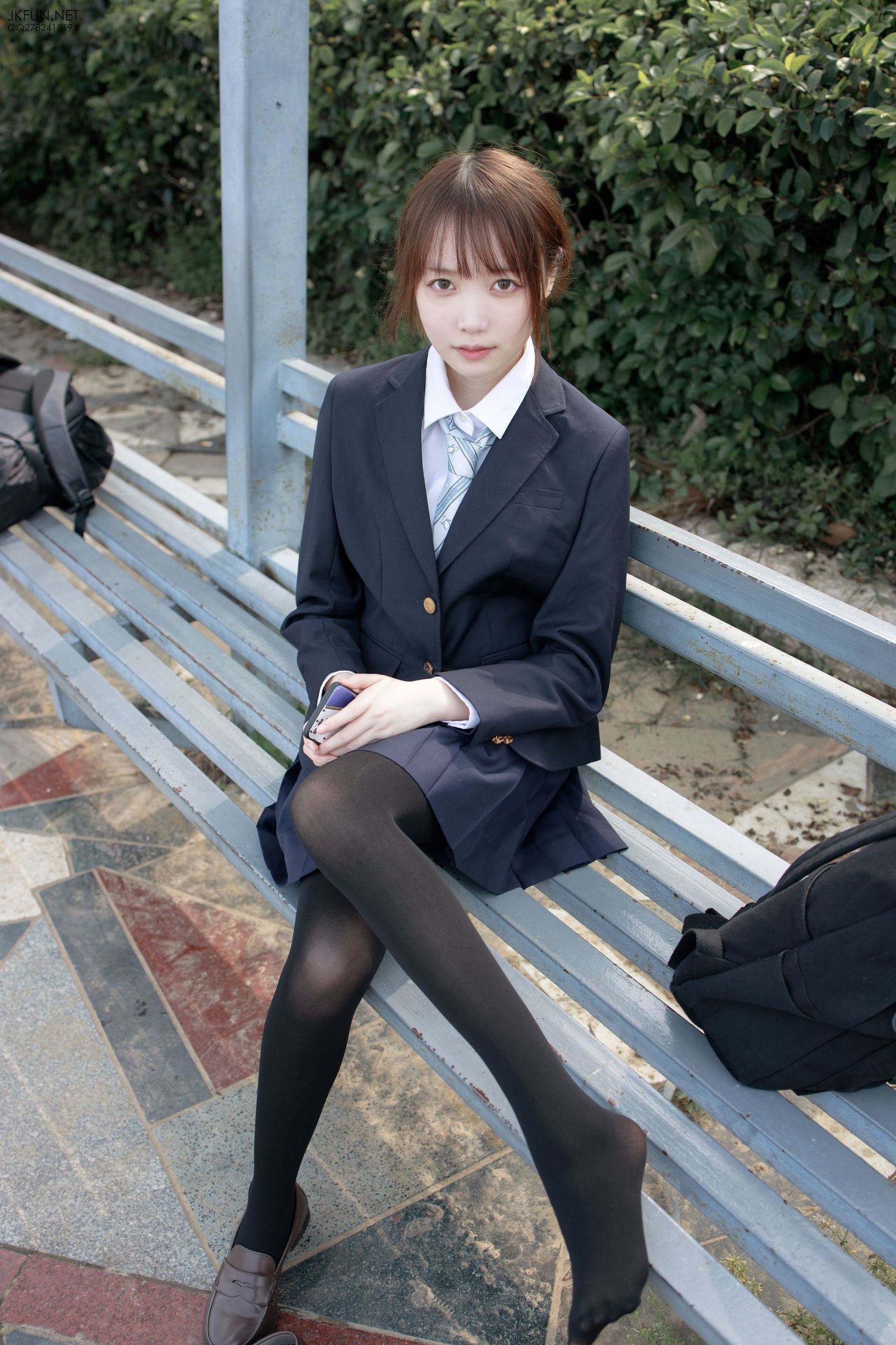 เซนโลไคทวน] JKFUN-006 ไอคา สไตล์ญี่ปุ่น ถุงน่องดำ