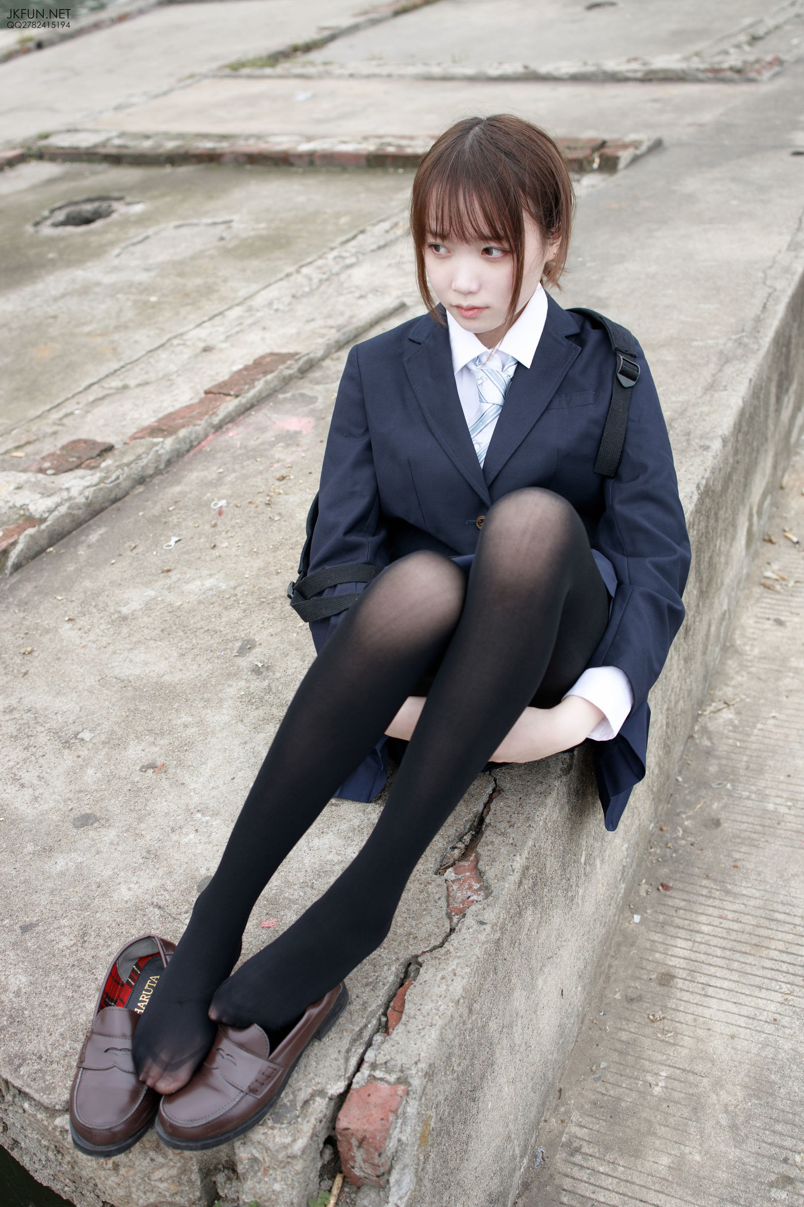 เซนโลไคทวน] JKFUN-006 ไอคา สไตล์ญี่ปุ่น ถุงน่องดำ