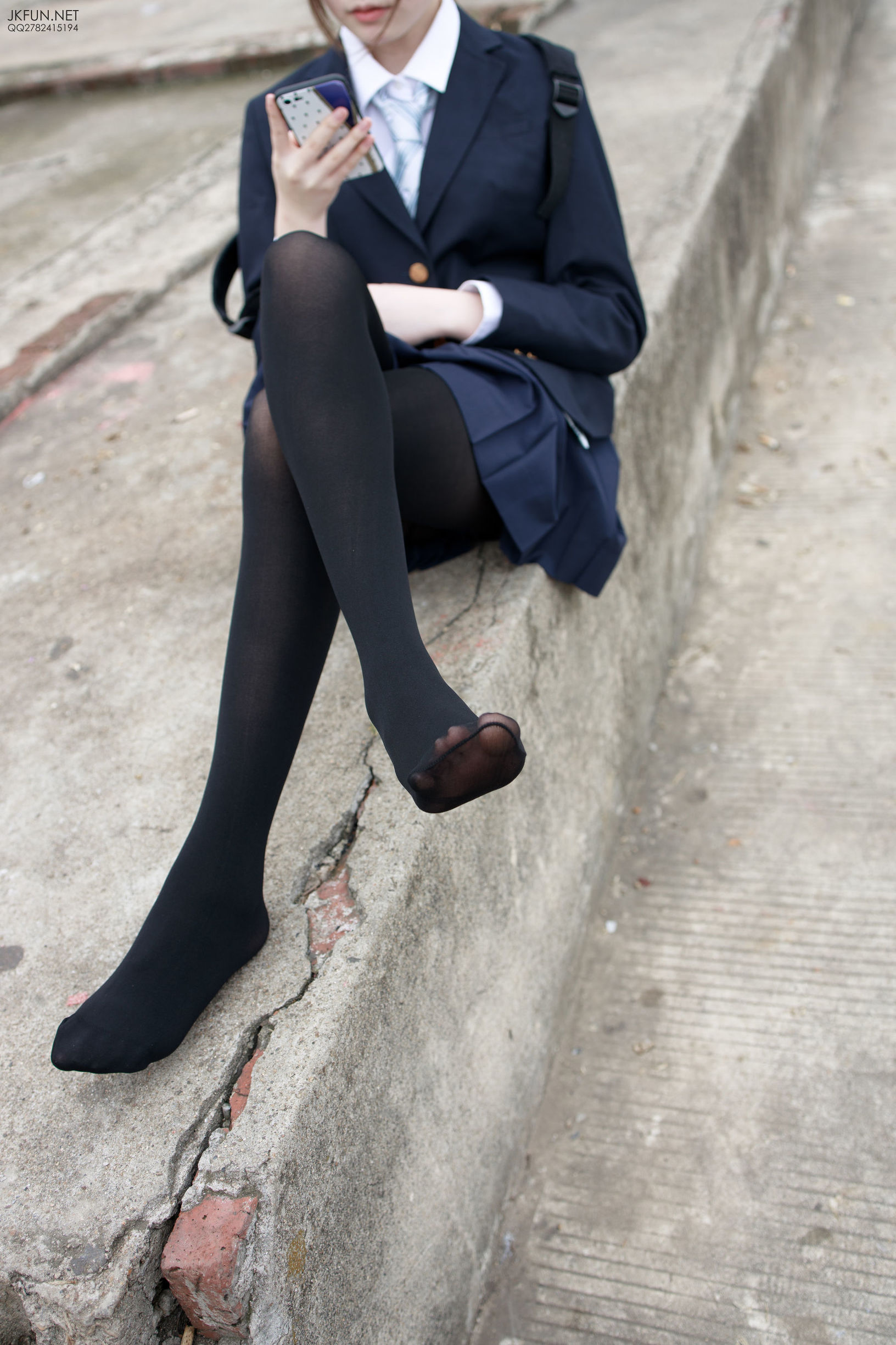 เซนโลไคทวน] JKFUN-006 ไอคา สไตล์ญี่ปุ่น ถุงน่องดำ