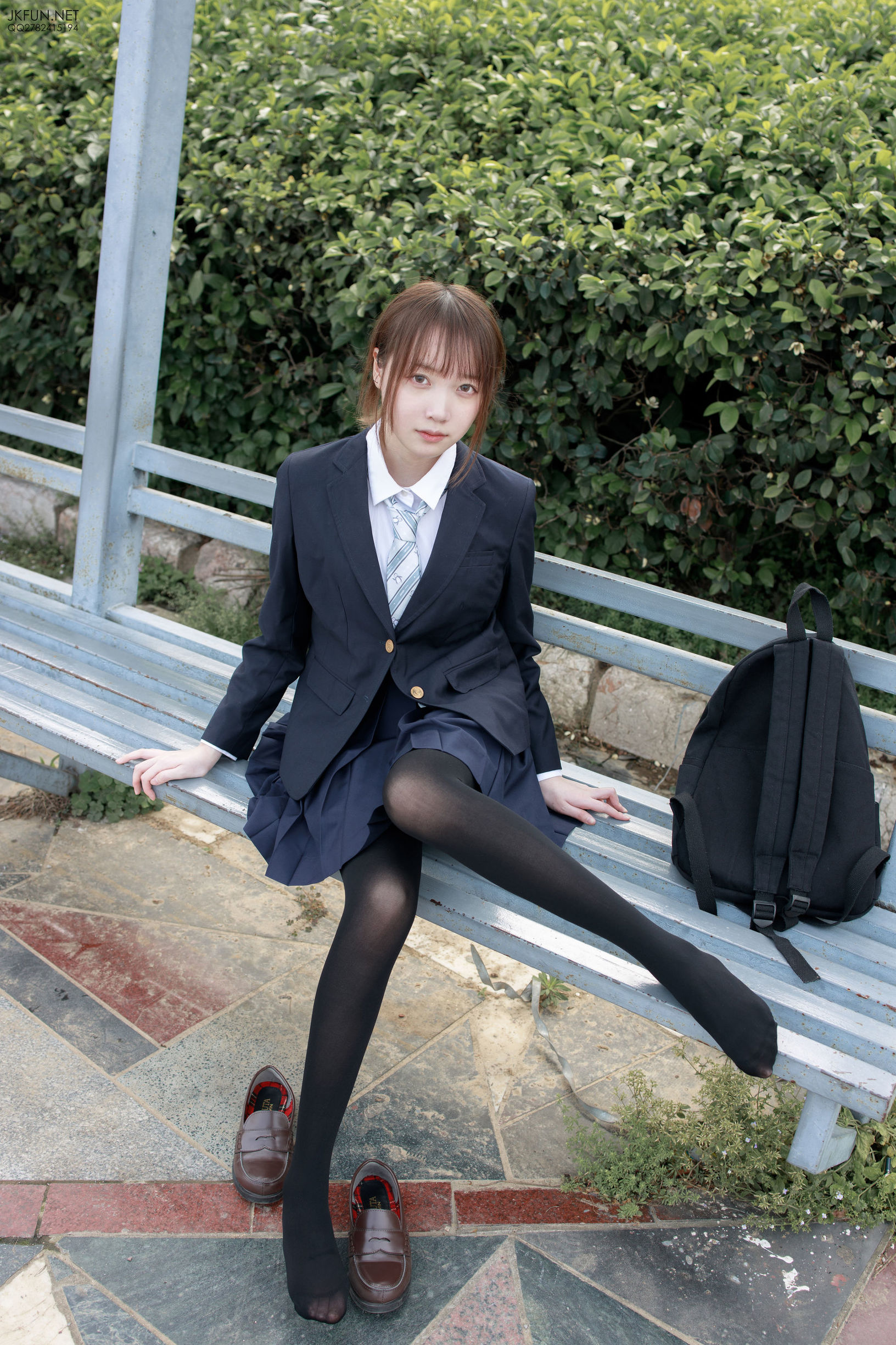 เซนโลไคทวน] JKFUN-006 ไอคา สไตล์ญี่ปุ่น ถุงน่องดำ