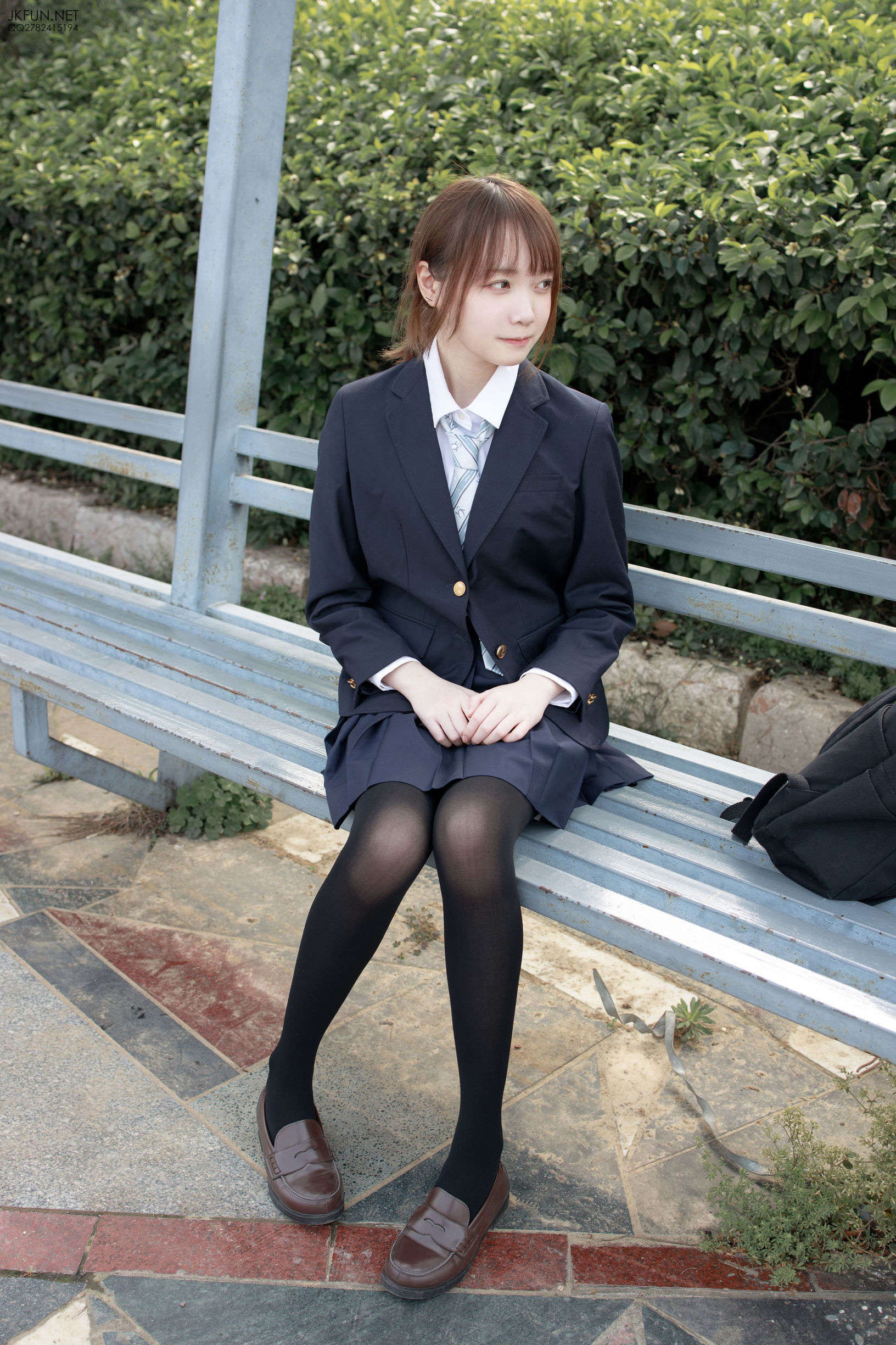 เซนโลไคทวน] JKFUN-006 ไอคา สไตล์ญี่ปุ่น ถุงน่องดำ