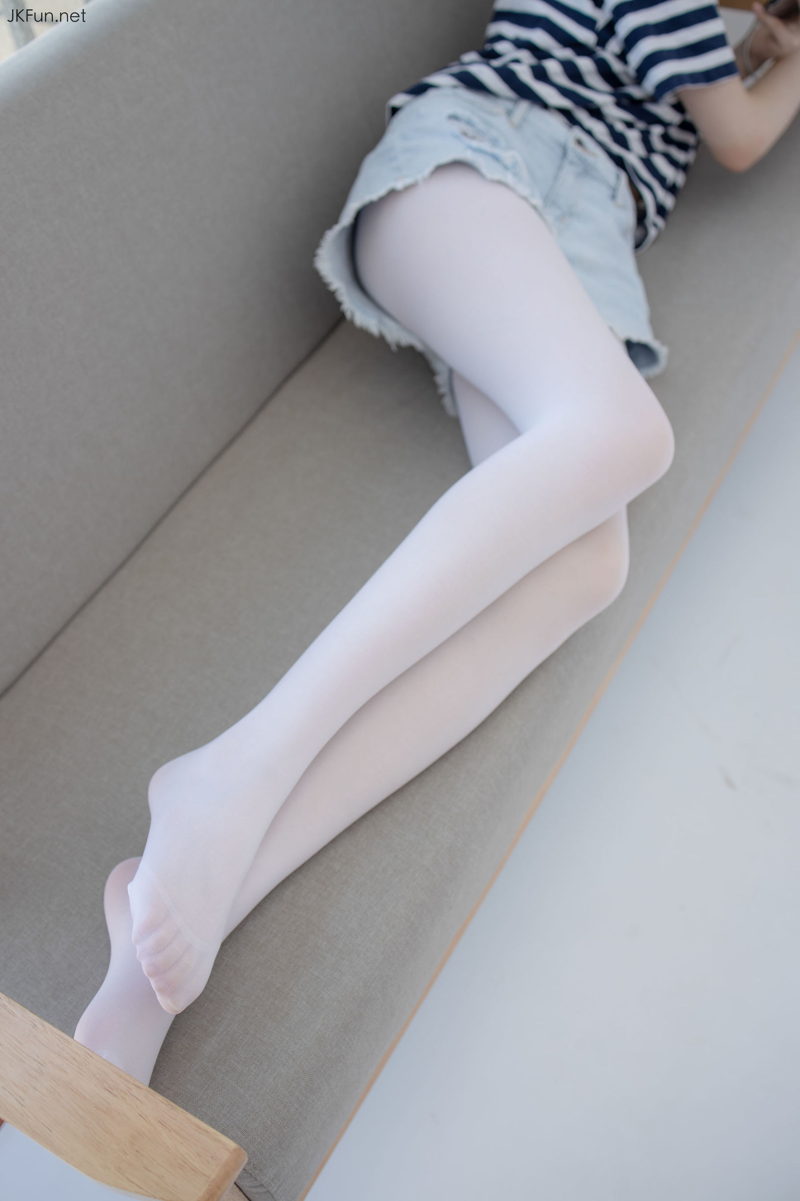 เซนโลว์ไซดัน] JKFUN-020 ไอคะ 80D สีขาวไหม