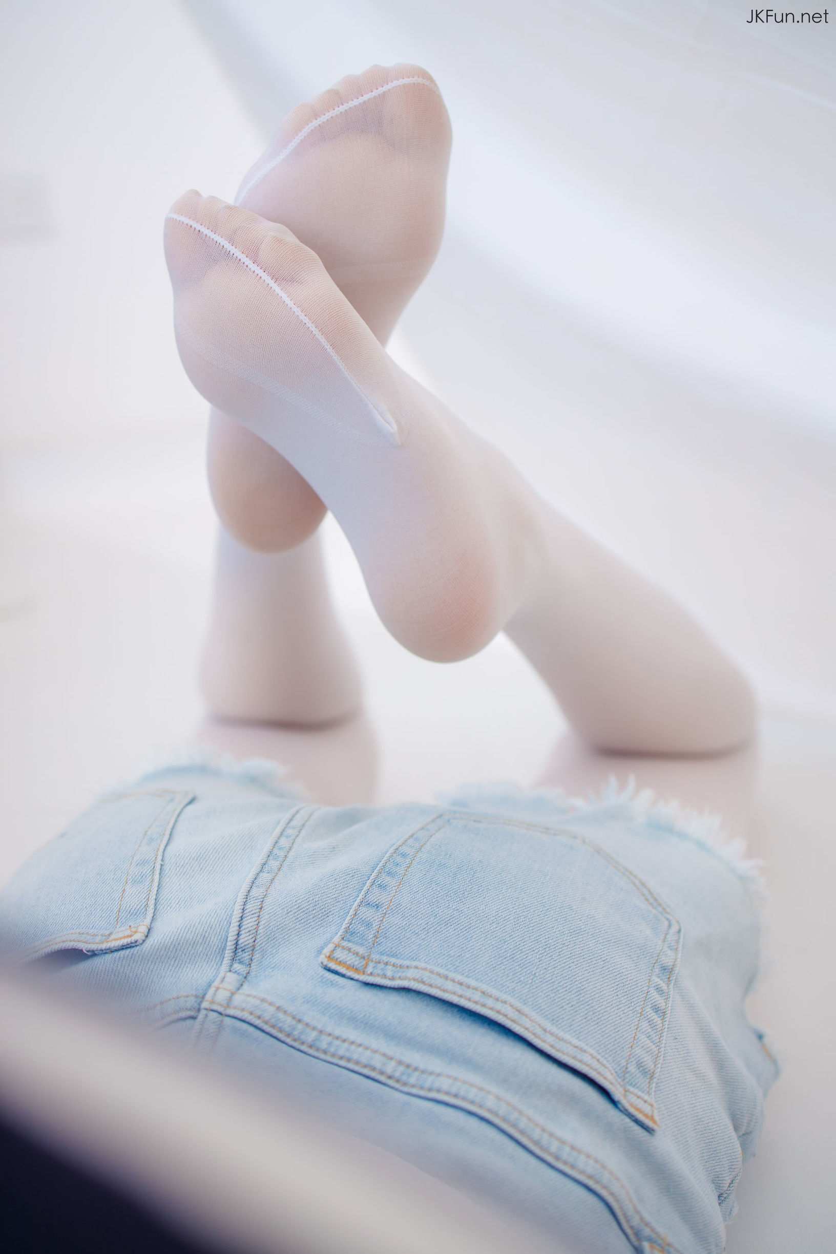 เซนโลว์ไซดัน] JKFUN-020 ไอคะ 80D สีขาวไหม