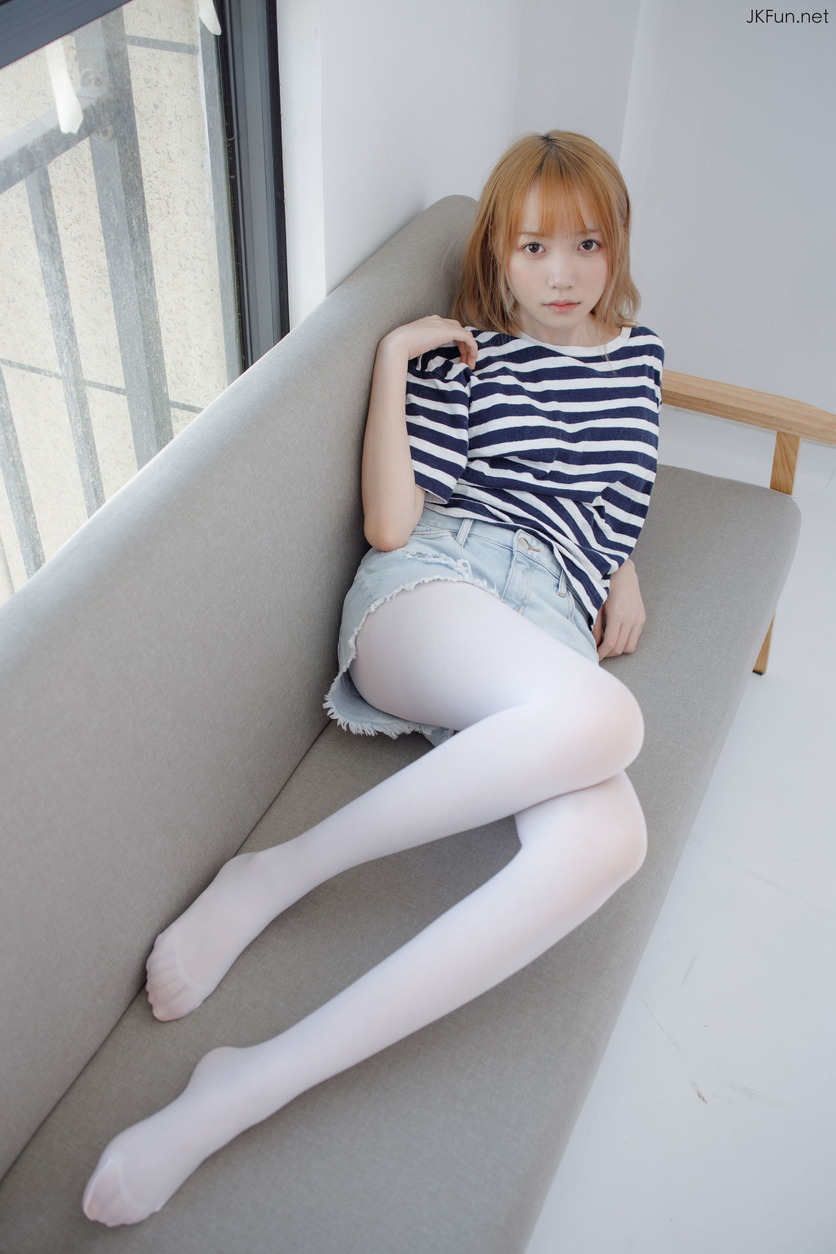 เซนโลว์ไซดัน] JKFUN-020 ไอคะ 80D สีขาวไหม