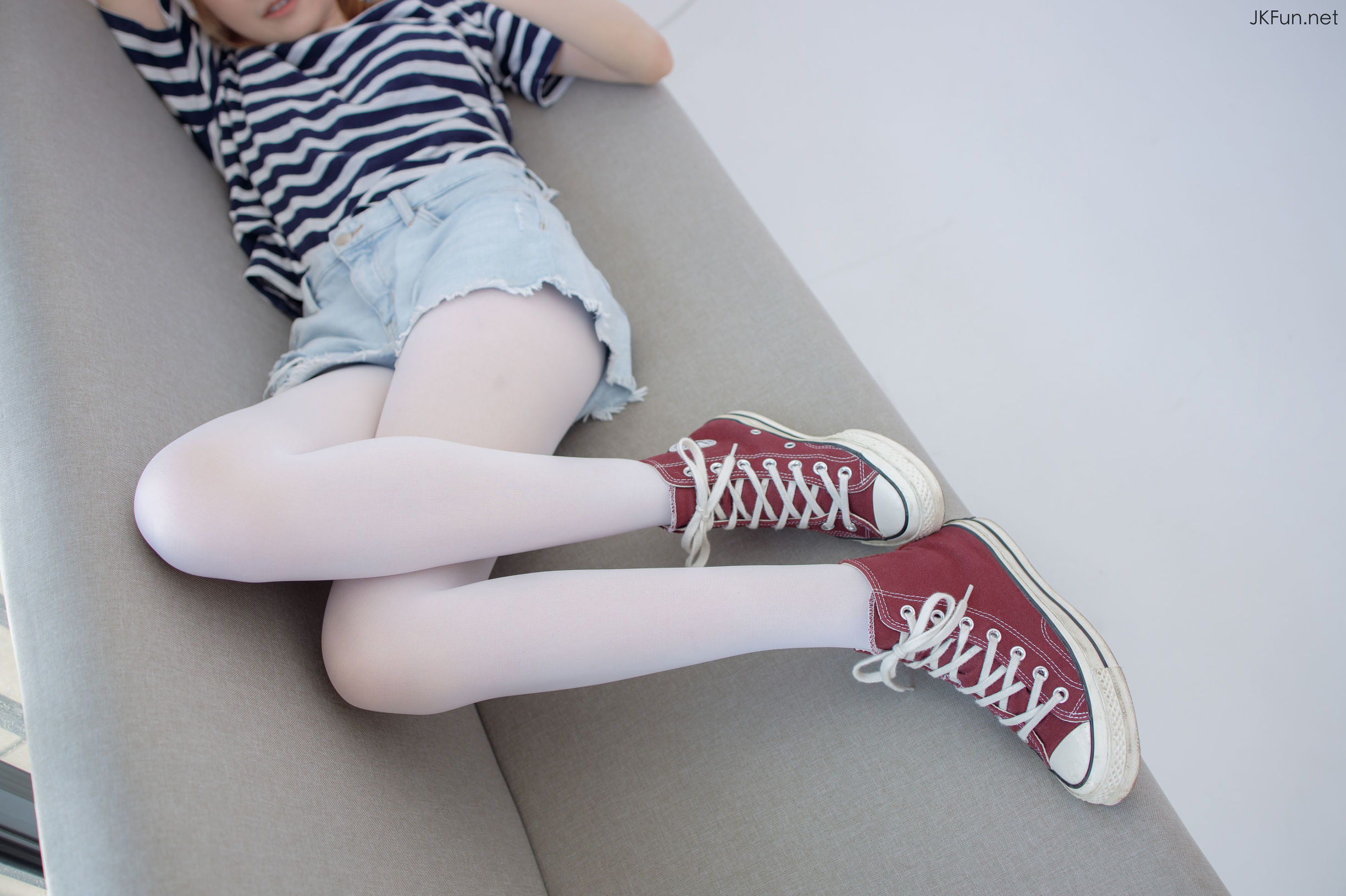 เซนโลว์ไซดัน] JKFUN-020 ไอคะ 80D สีขาวไหม