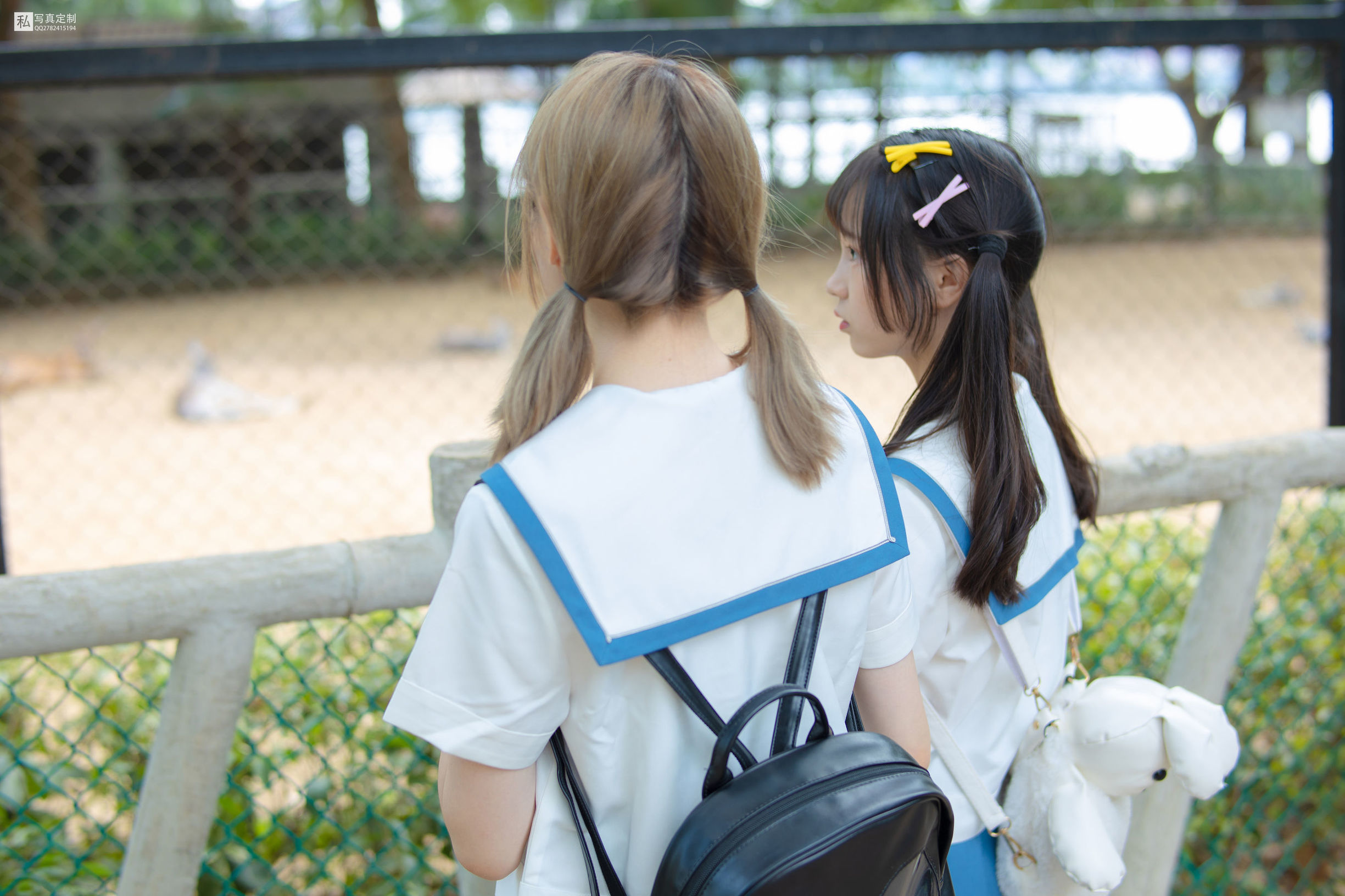 森羅財団] JKFUN-025 モクモク&アイカ 80D白いシルクの過膝ソックス