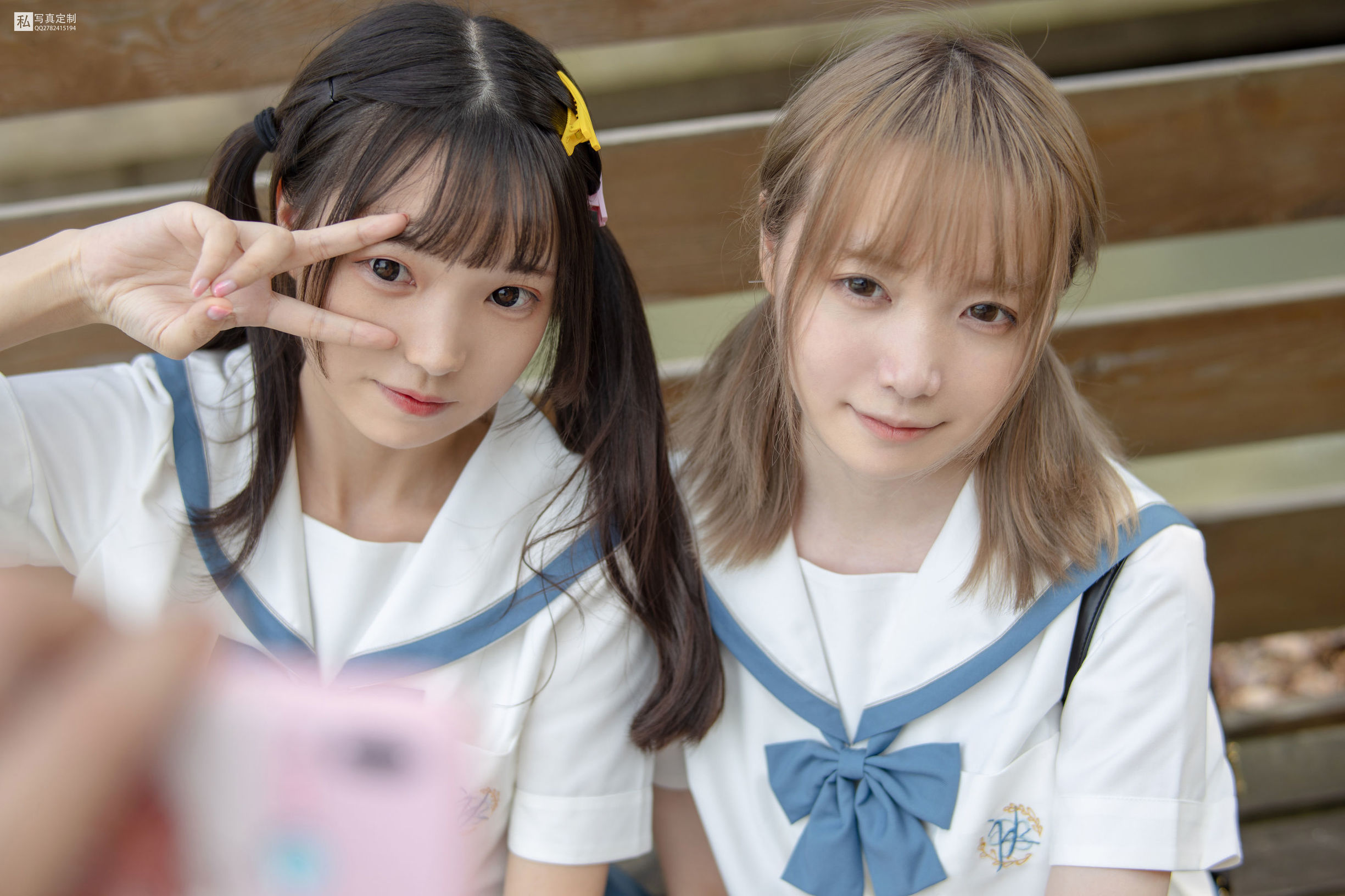 森羅財団] JKFUN-025 モクモク&アイカ 80D白いシルクの過膝ソックス