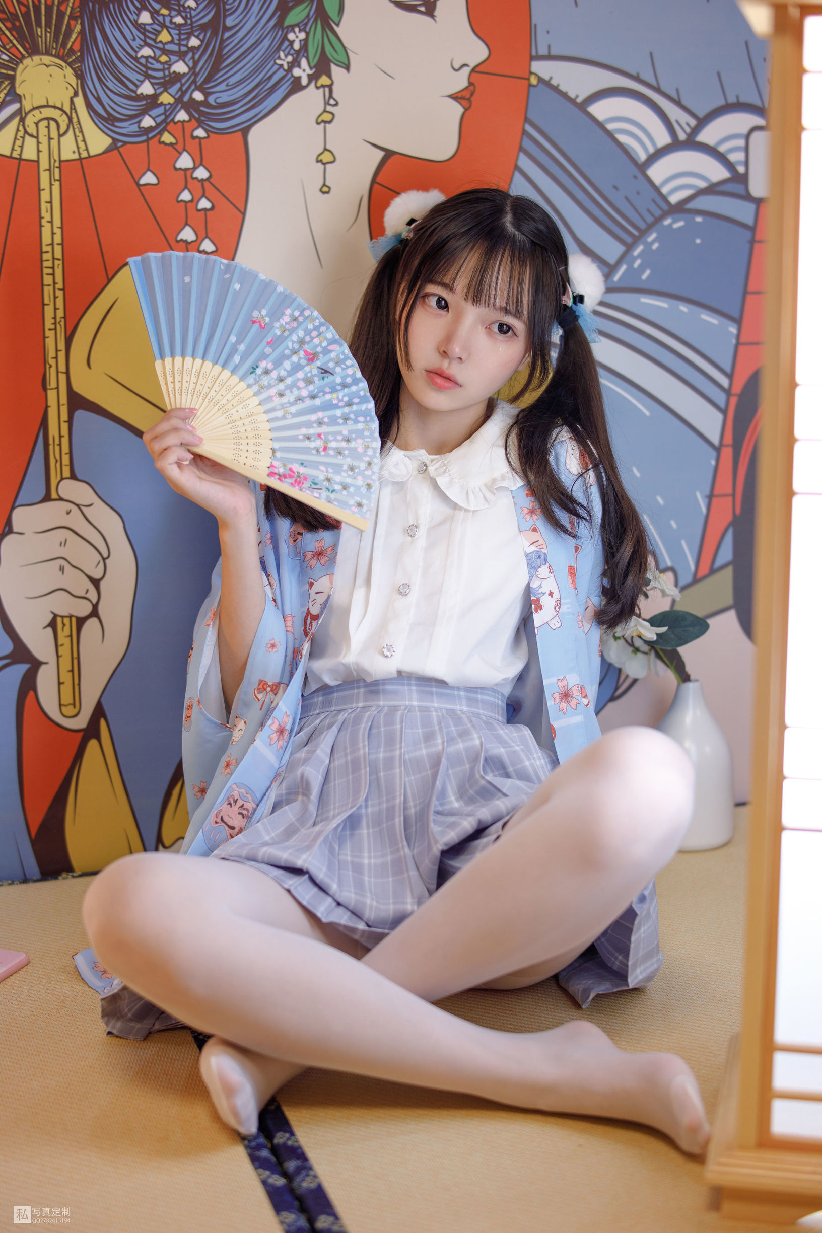 森羅財団] JKFUN-027 モモク 15D白絲 派手な民宿