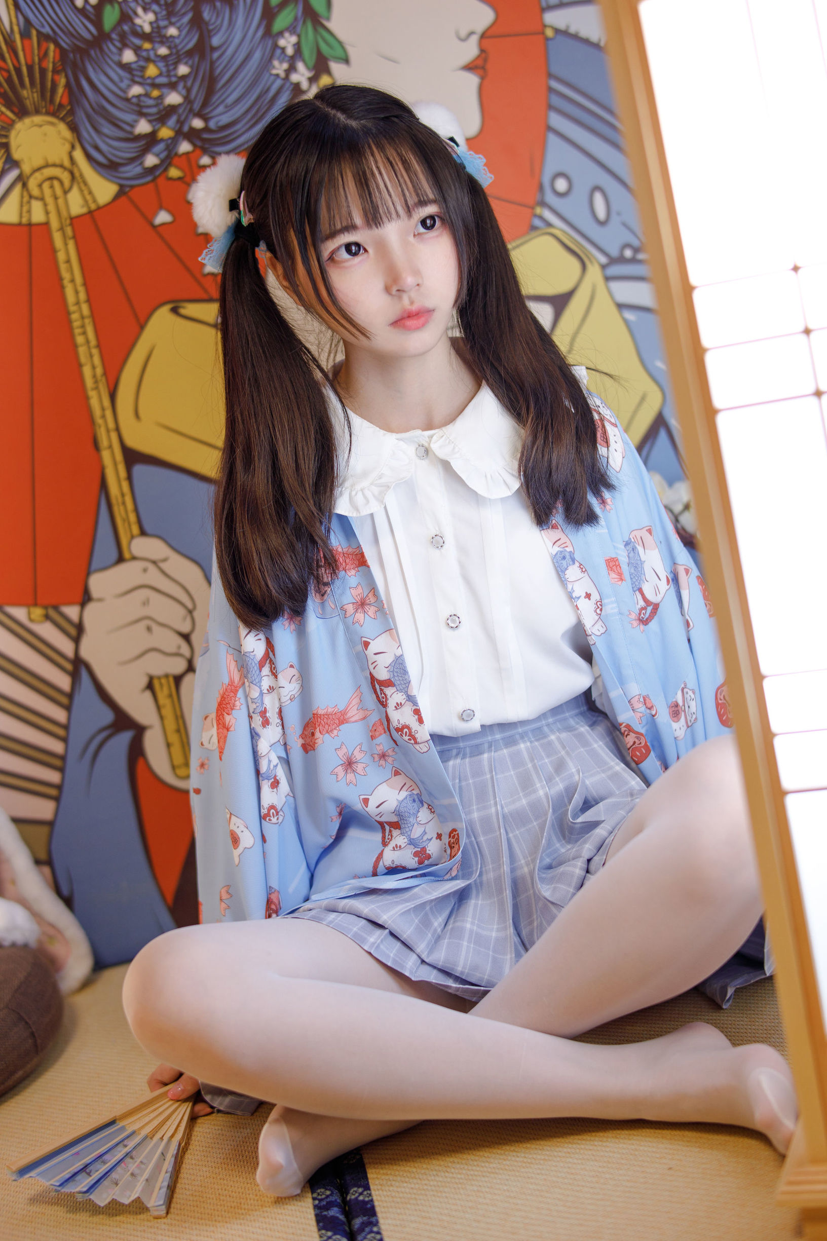 森羅財団] JKFUN-027 モモク 15D白絲 派手な民宿