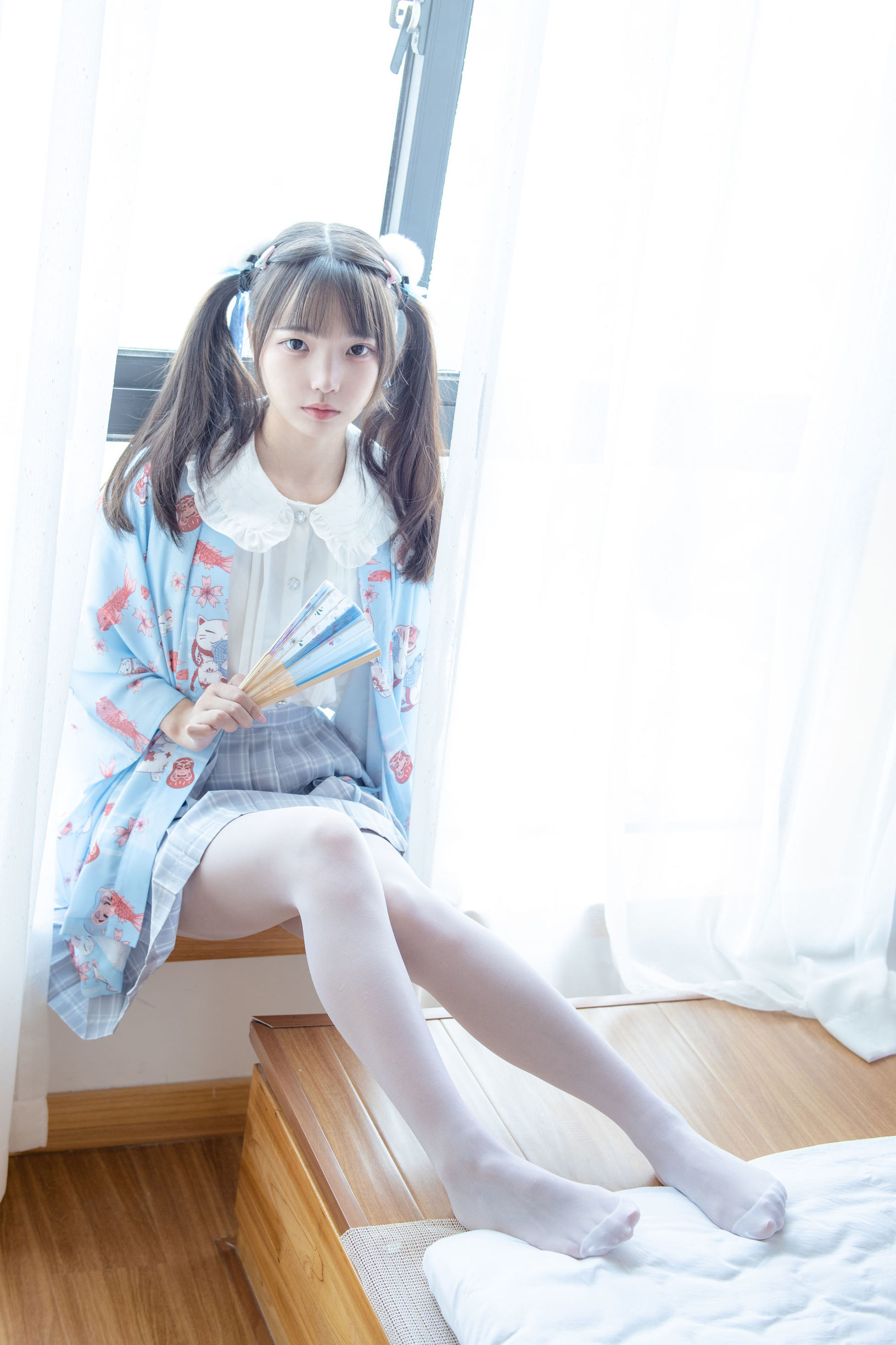 森羅財団] JKFUN-027 モモク 15D白絲 派手な民宿
