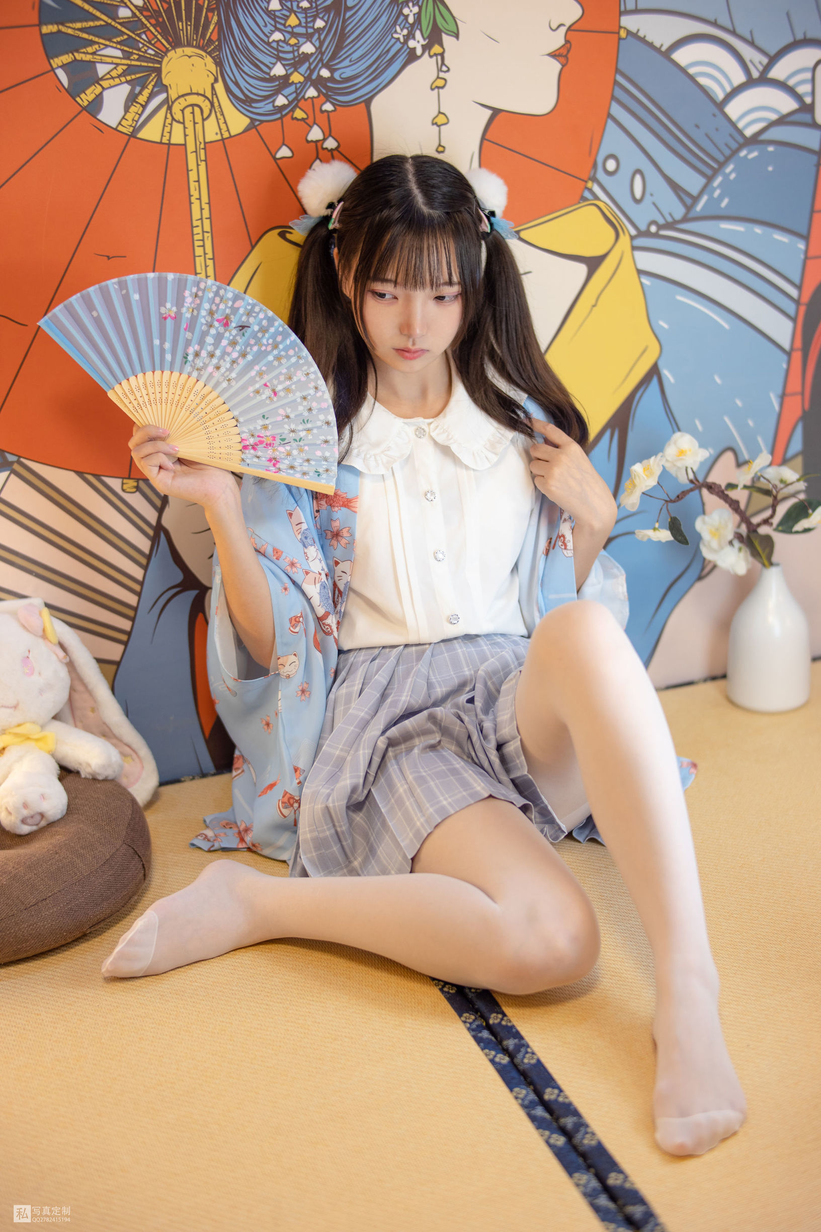 森羅財団] JKFUN-027 モモク 15D白絲 派手な民宿