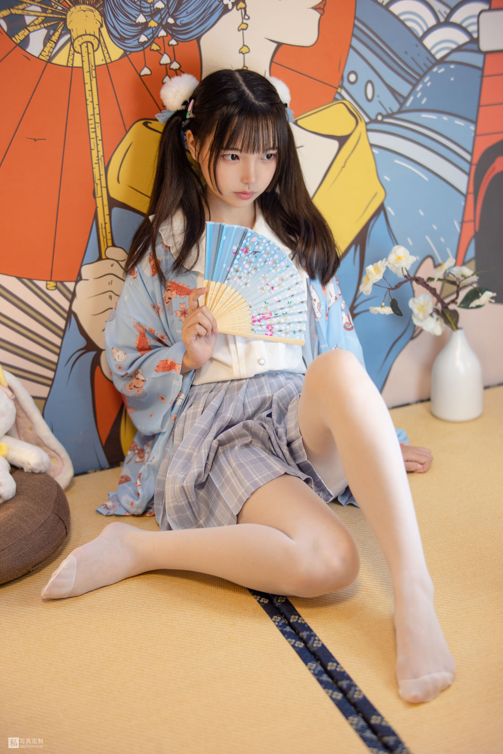 森羅財団] JKFUN-027 モモク 15D白絲 派手な民宿