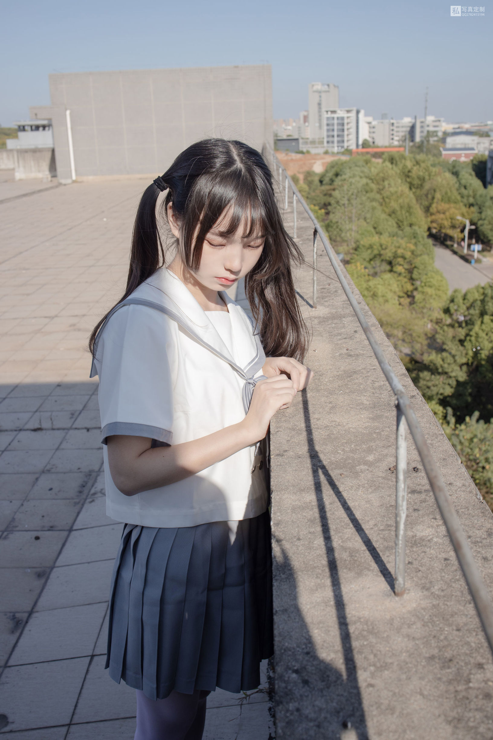 森萝財団] JKFUN-028 默陌 15D白丝 抑鬱の湖辺と絶望の天台