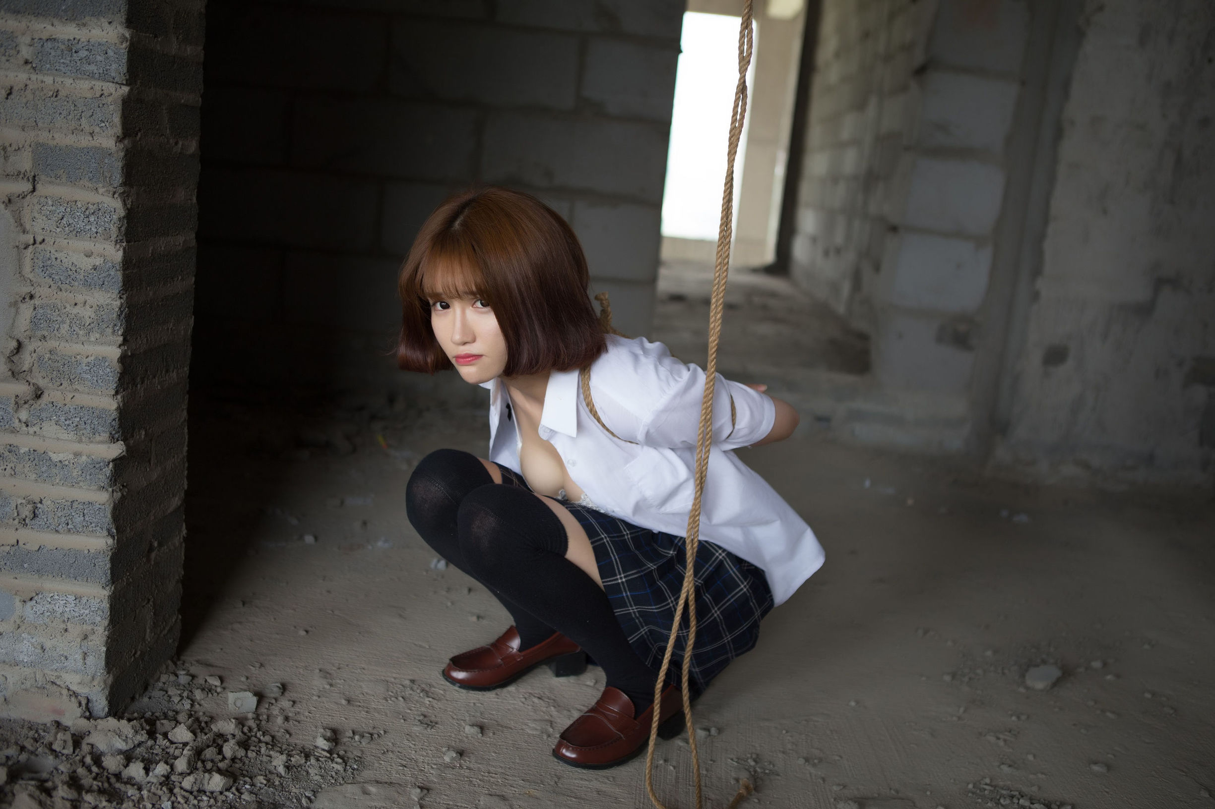 Internet Beauty] k8 Tsundere Cute Vivian School Uniform Outdoor Bondage