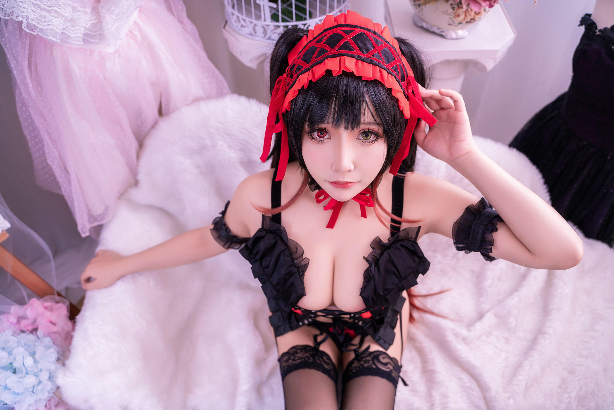  belle ta Cosplay] 2D Girl Takes Away Mozi aa - Kurumi Black Lace