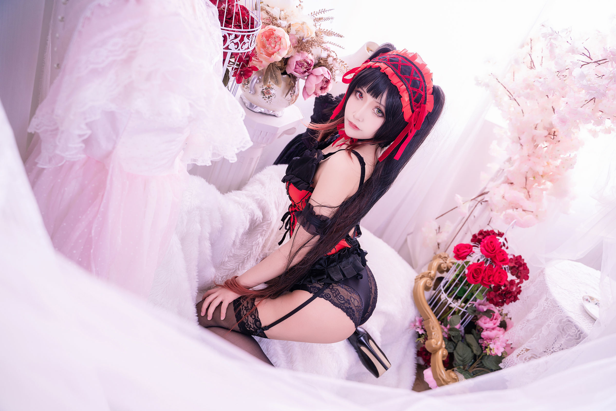  belle ta Cosplay] 2D Girl Takes Away Mozi aa - Kurumi Black Lace