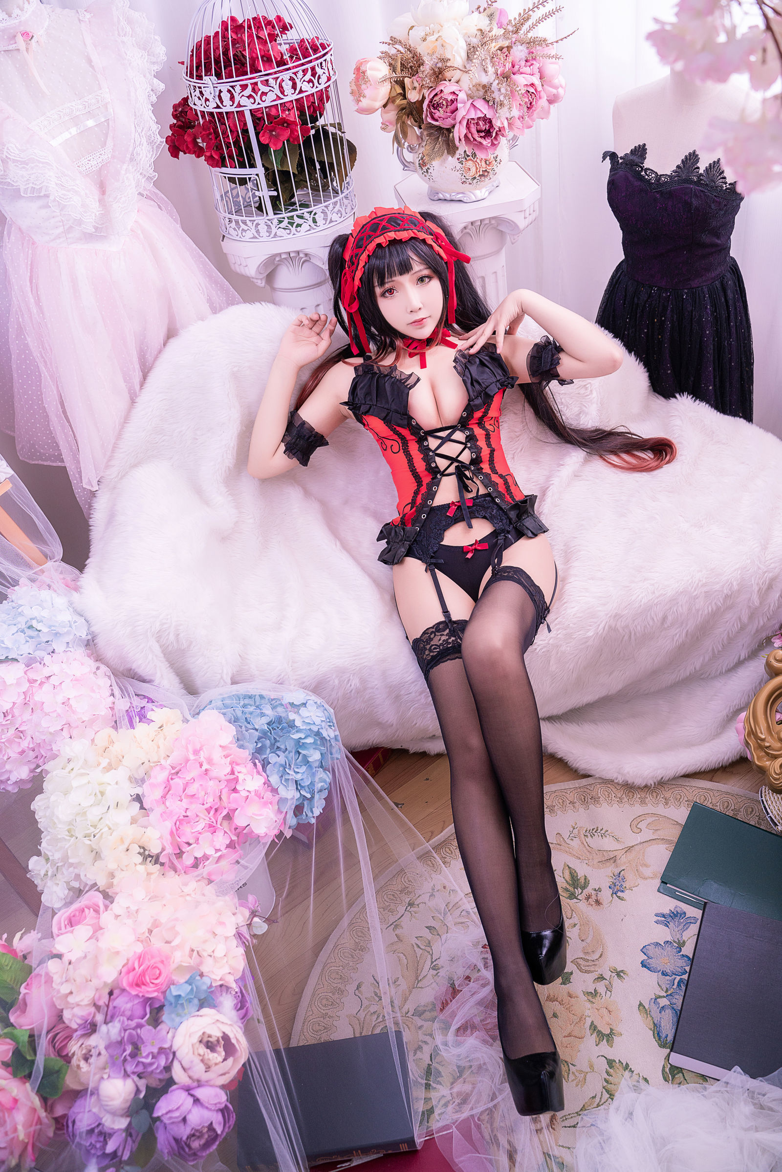 ロリCOS] 二次元少女がモ子aaを抱き去る - 狂三 ブラックレース