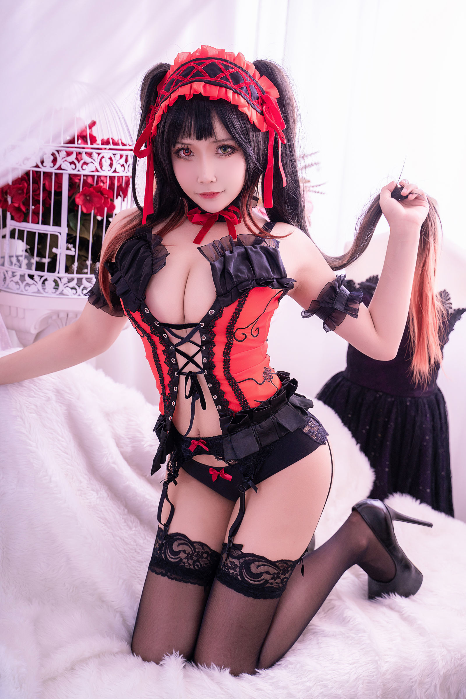 ロリCOS] 二次元少女がモ子aaを抱き去る - 狂三 ブラックレース