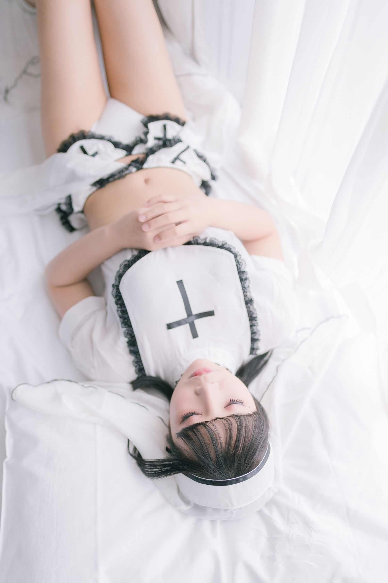  belle ta Cosplay] 2D Girl Takes Away Mozi aa - Pure White Nun