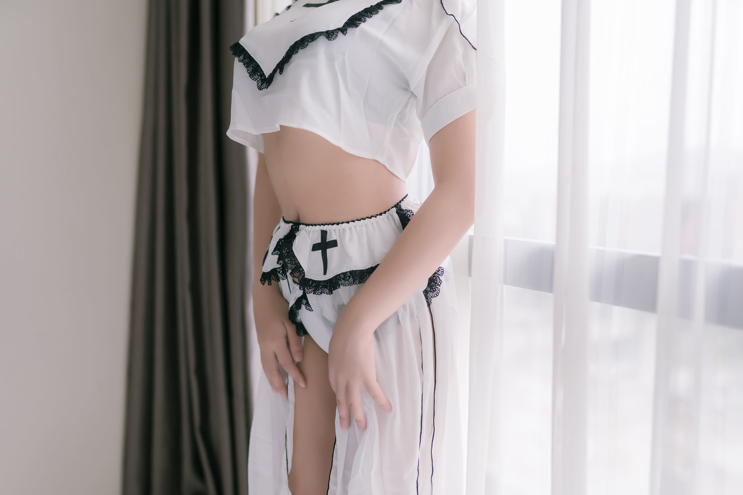  belle ta Cosplay] 2D Girl Takes Away Mozi aa - Pure White Nun