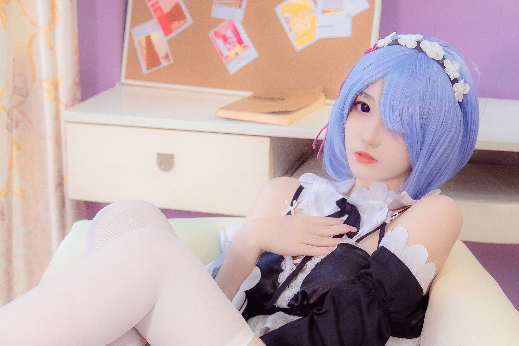  belle ta Cosplay] Nam Đào Momoko - Rem Đồ Lót