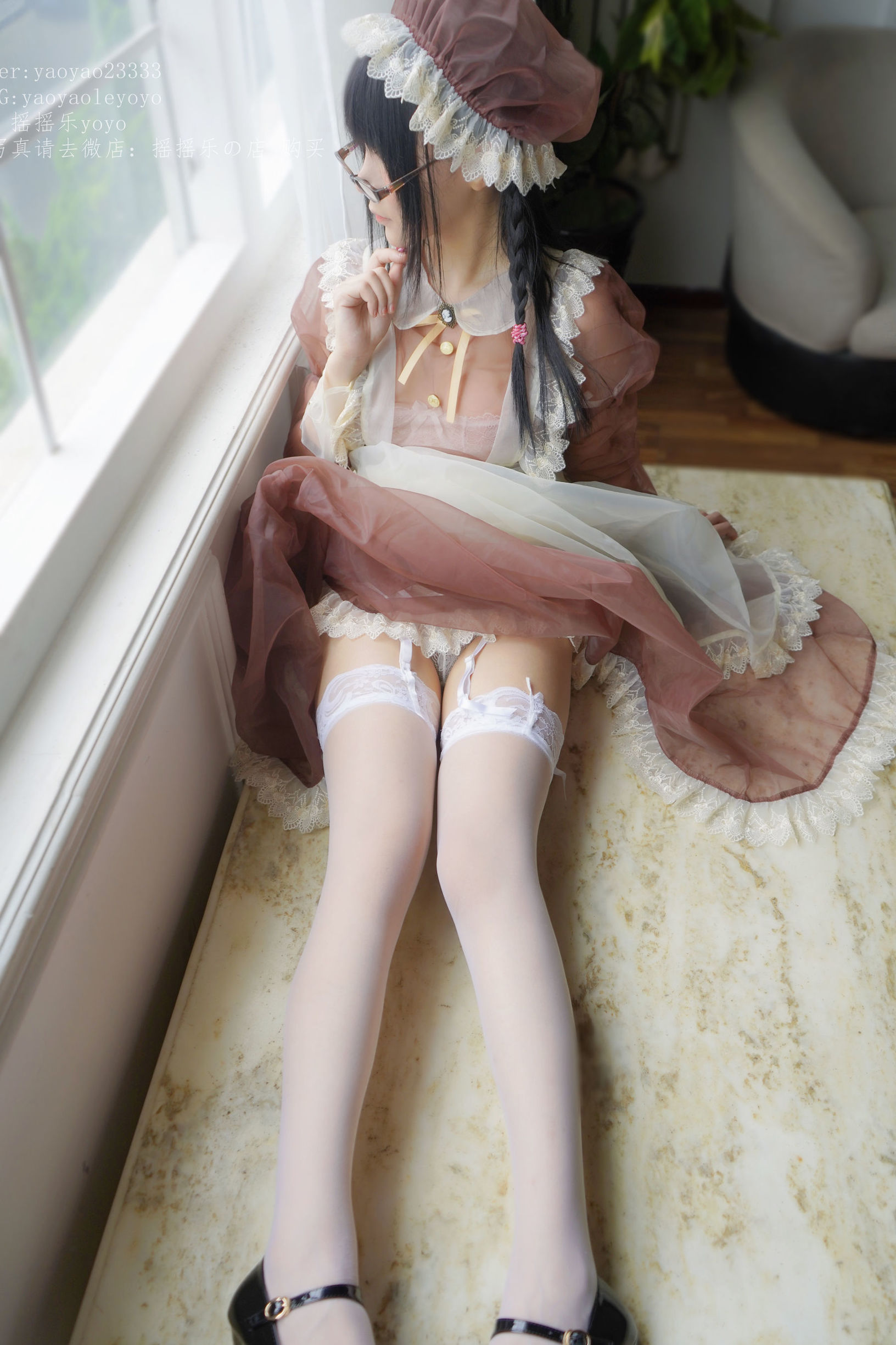 롤리타 COS] 야오야오 락 요요 - 커피색 메이드