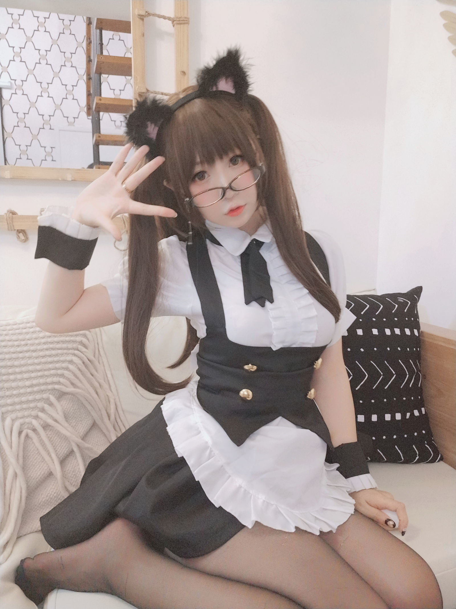  belle  COS] YoYo - Nữ hầu mặc tất đen