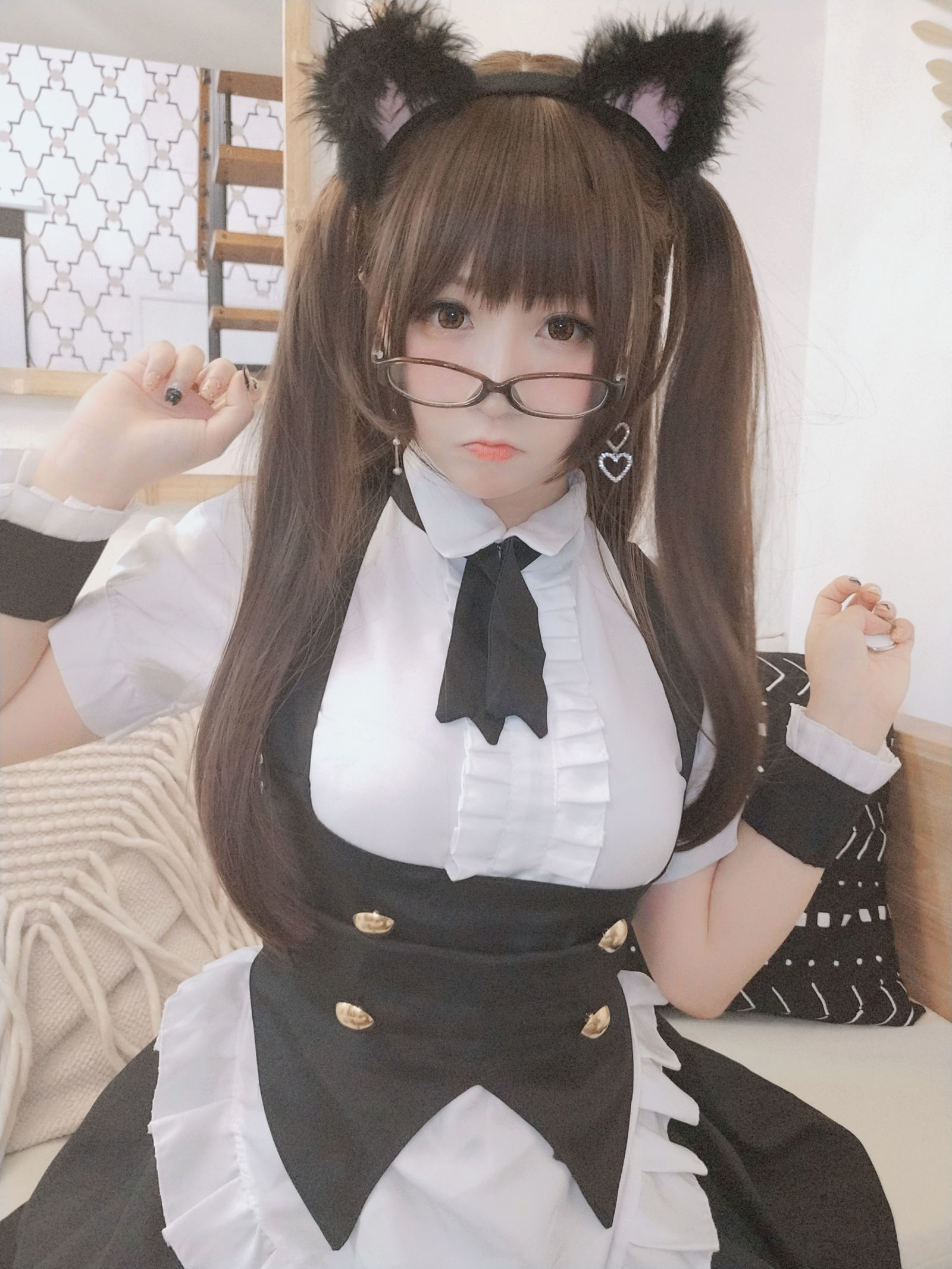  belle  COS] YoYo - Nữ hầu mặc tất đen